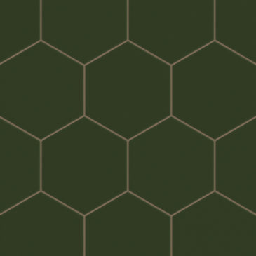 8" Hexagon Original Ceramic Tile in Hunter Green Matte