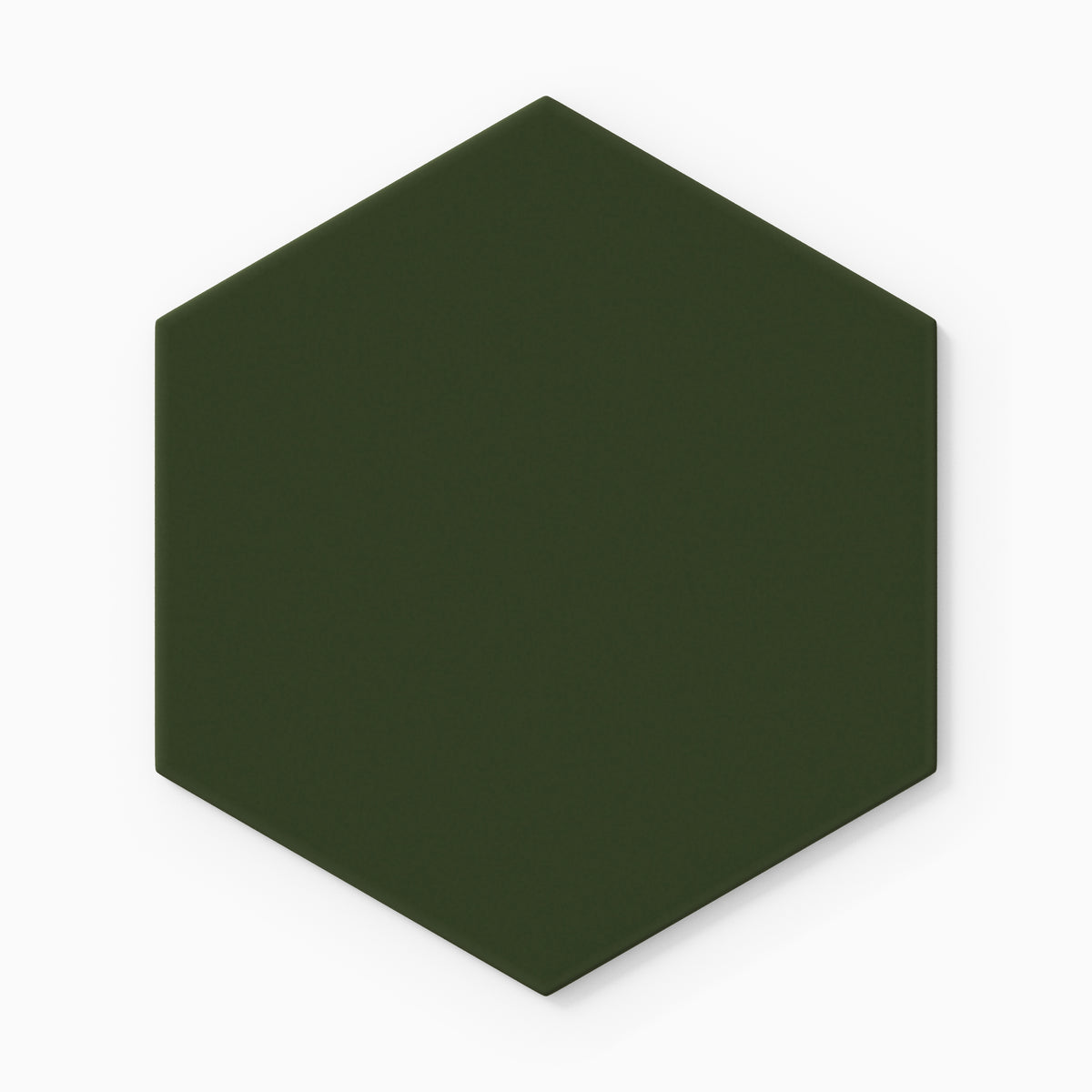 8" Hexagon Original Ceramic Tile in Hunter Green Matte