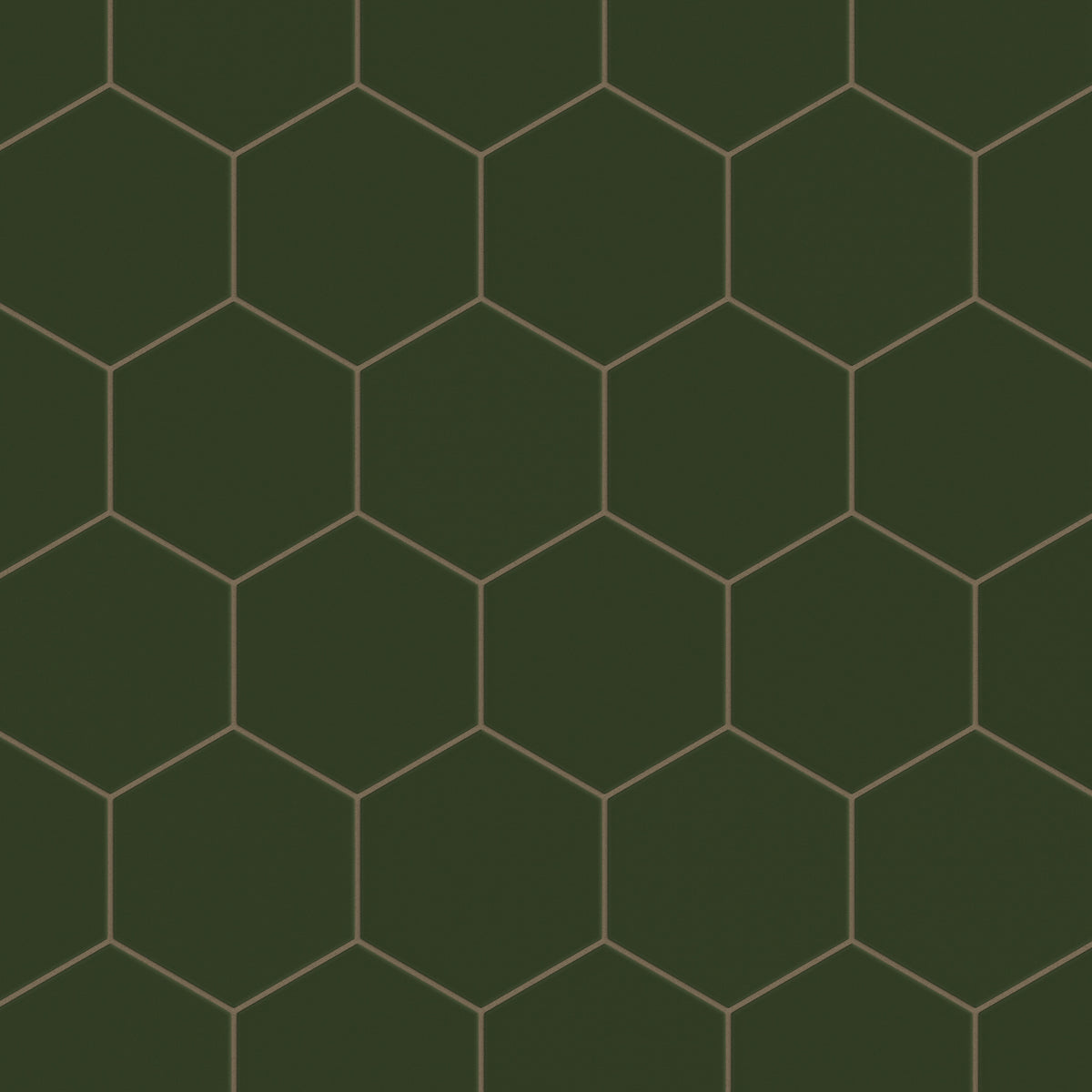 8" Hexagon Original Ceramic Tile in Hunter Green Matte