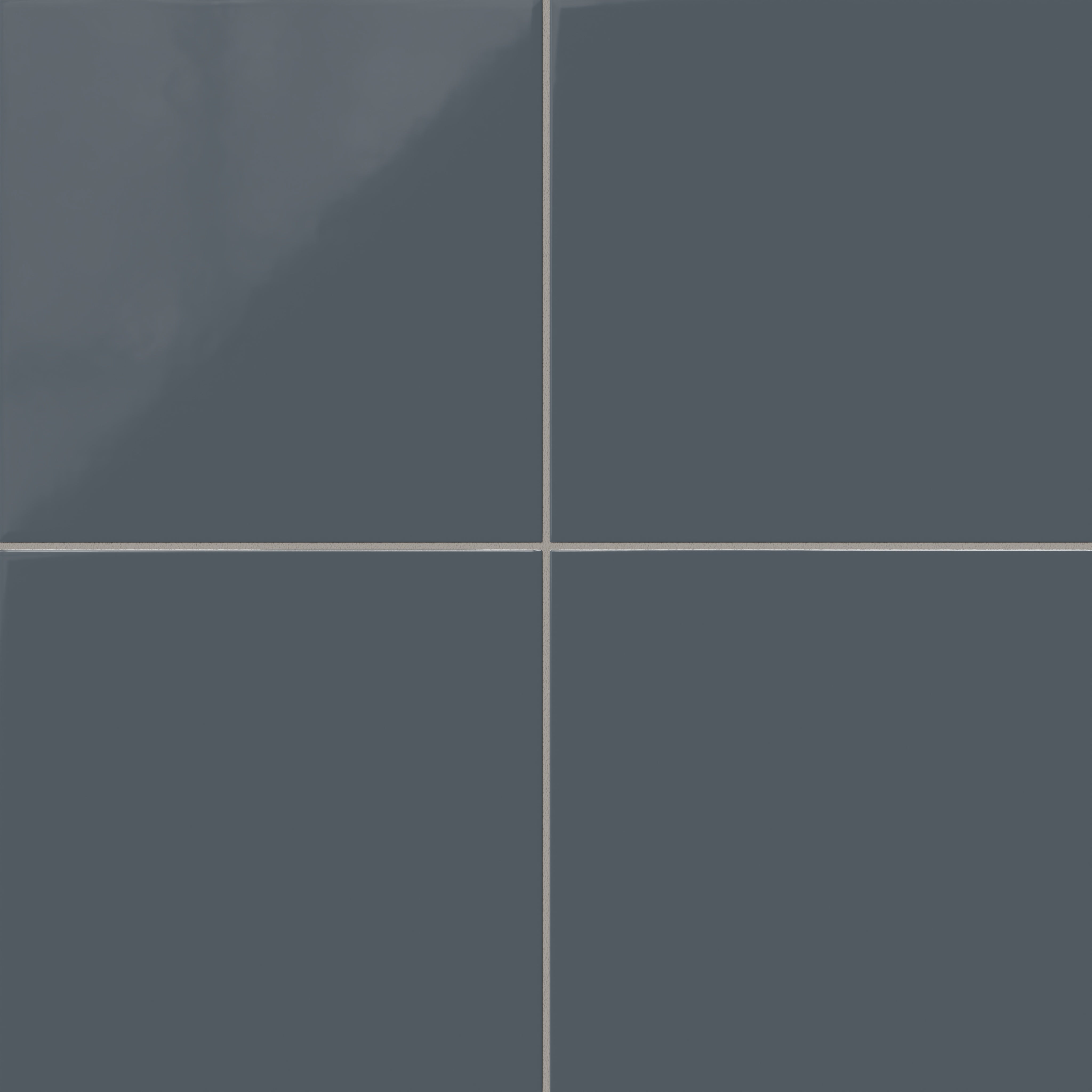 12x12 Natural Press Ceramic Tile in Indigo Gloss