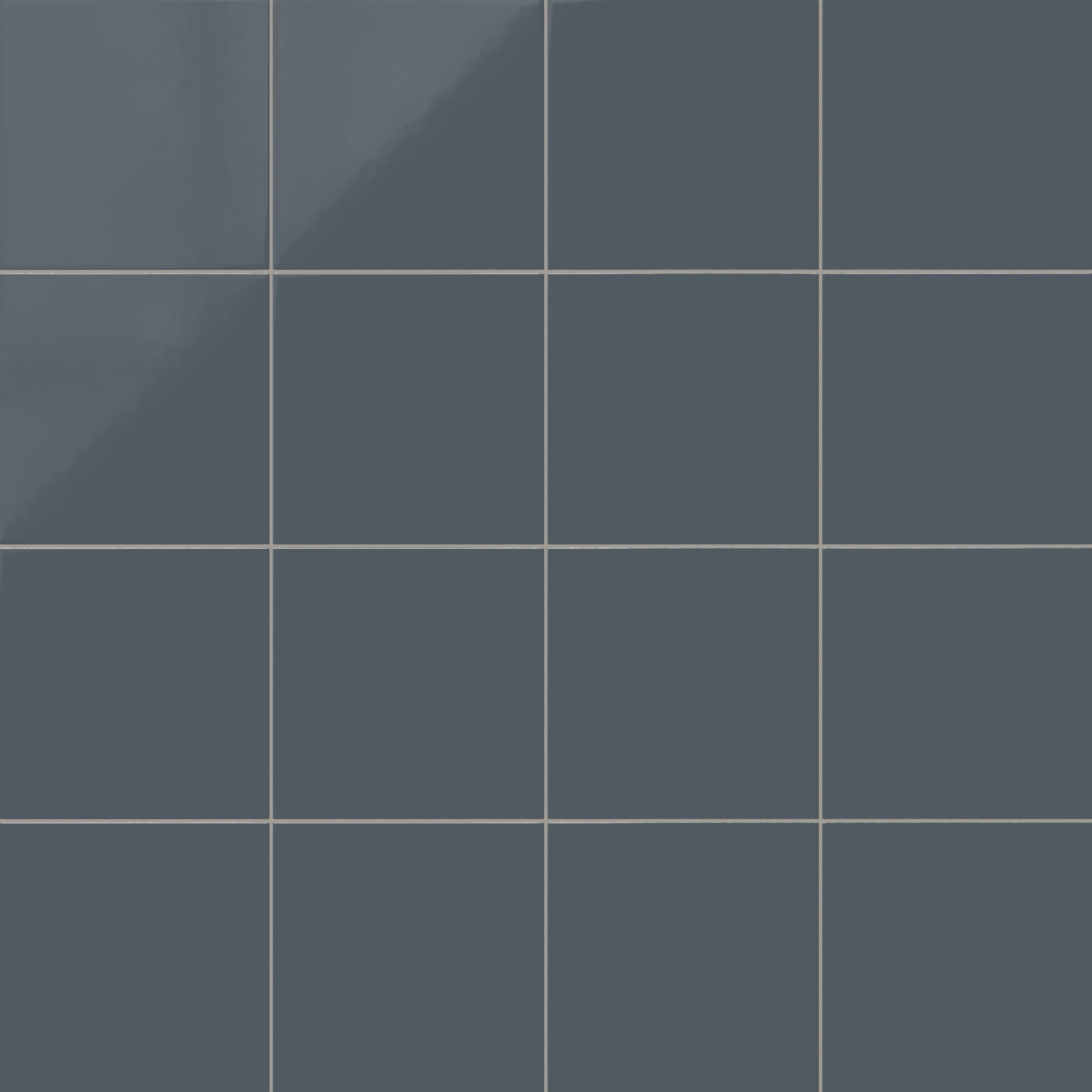 12x12 Natural Press Ceramic Tile in Indigo Gloss