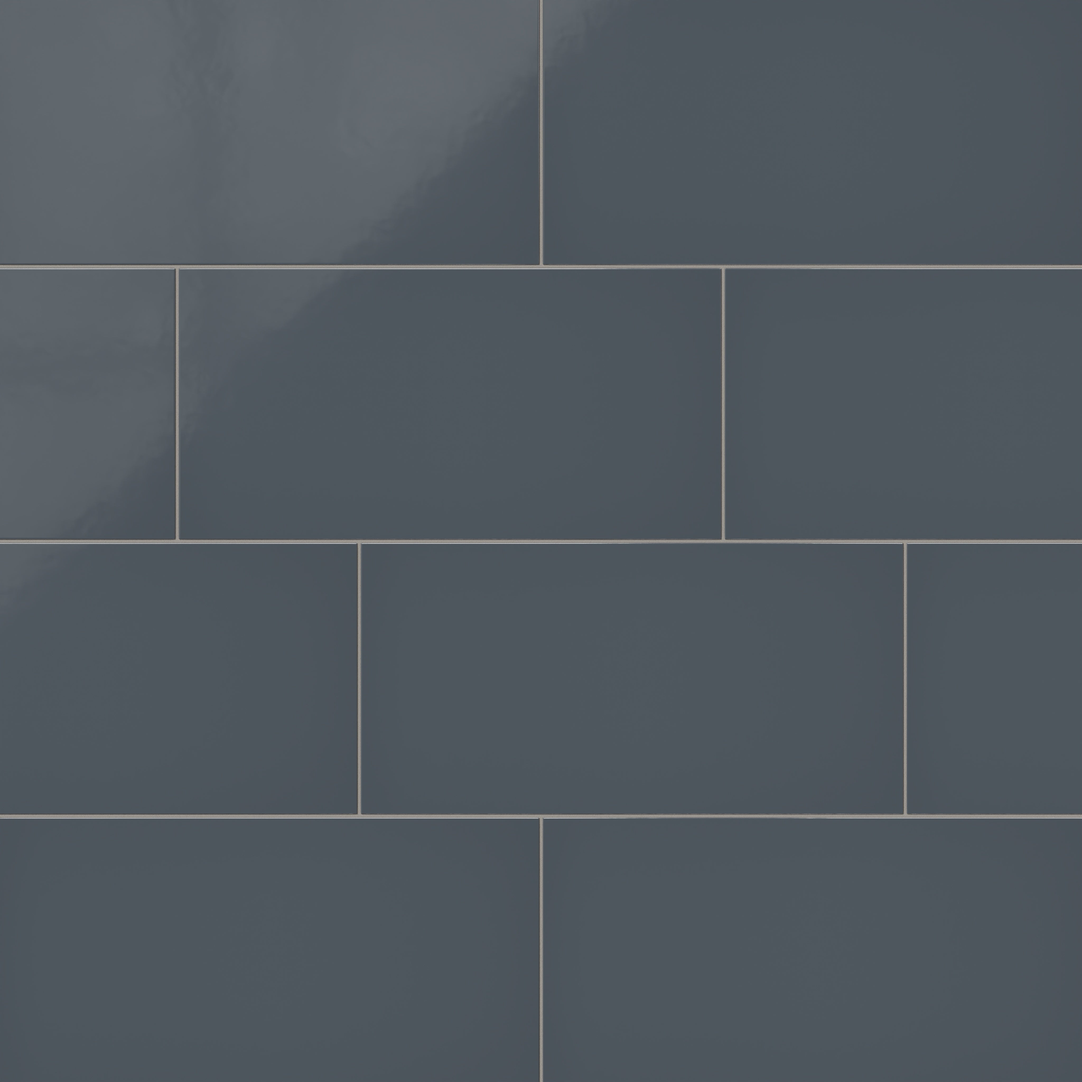 12x24 Natural Press Ceramic Tile in Indigo Gloss