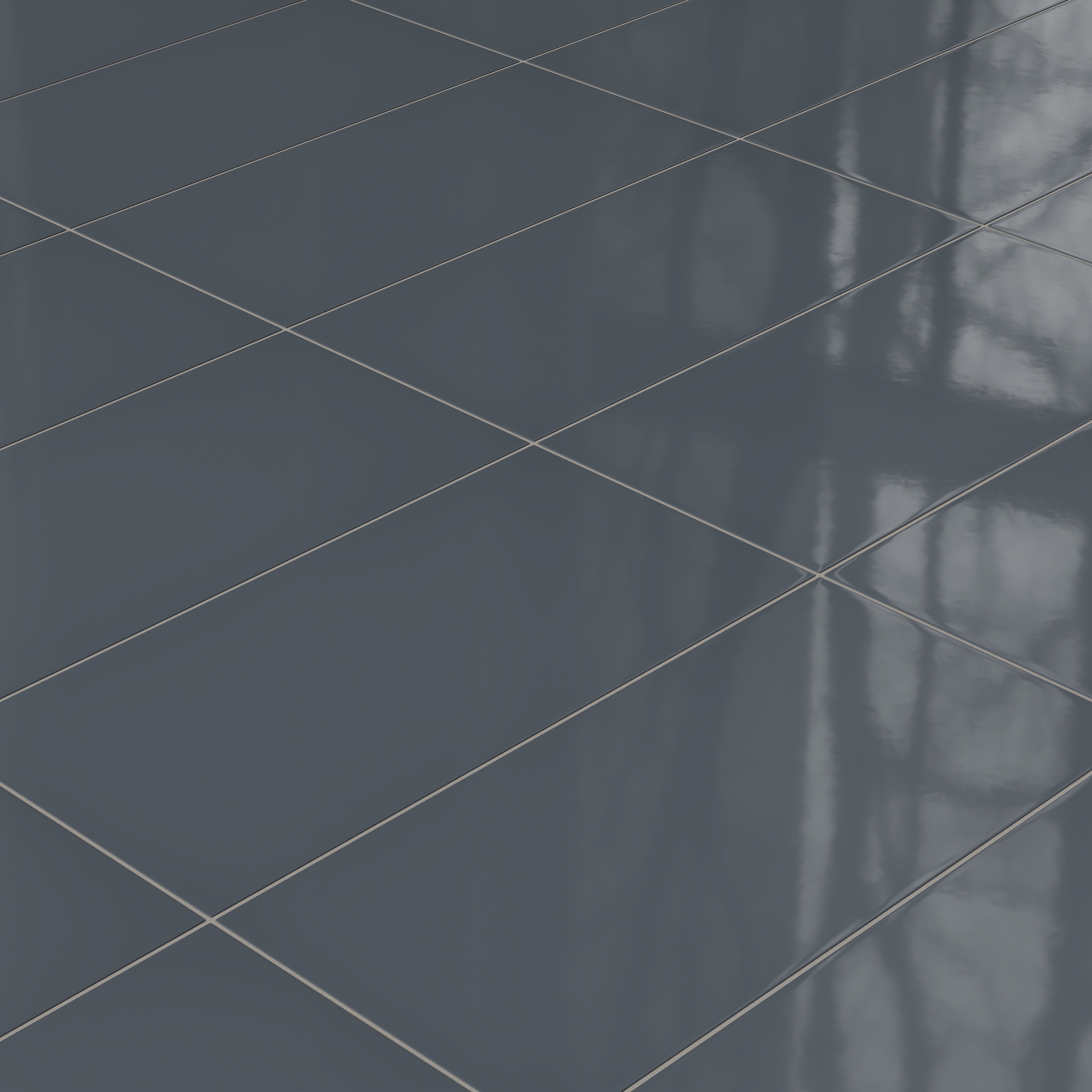 12x24 Natural Press Ceramic Tile in Indigo Gloss