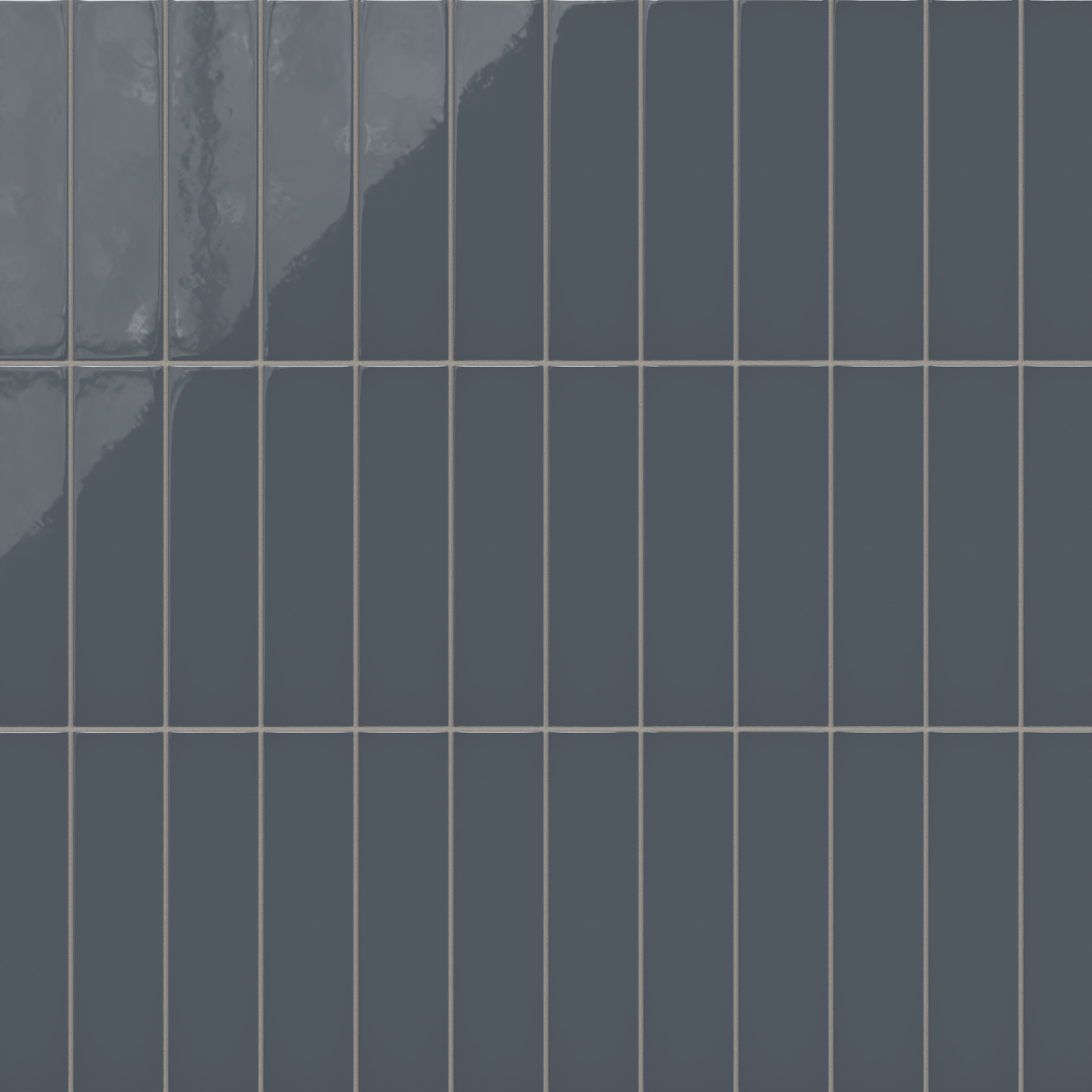 3x12 Natural Press Ceramic Tile in Indigo Gloss