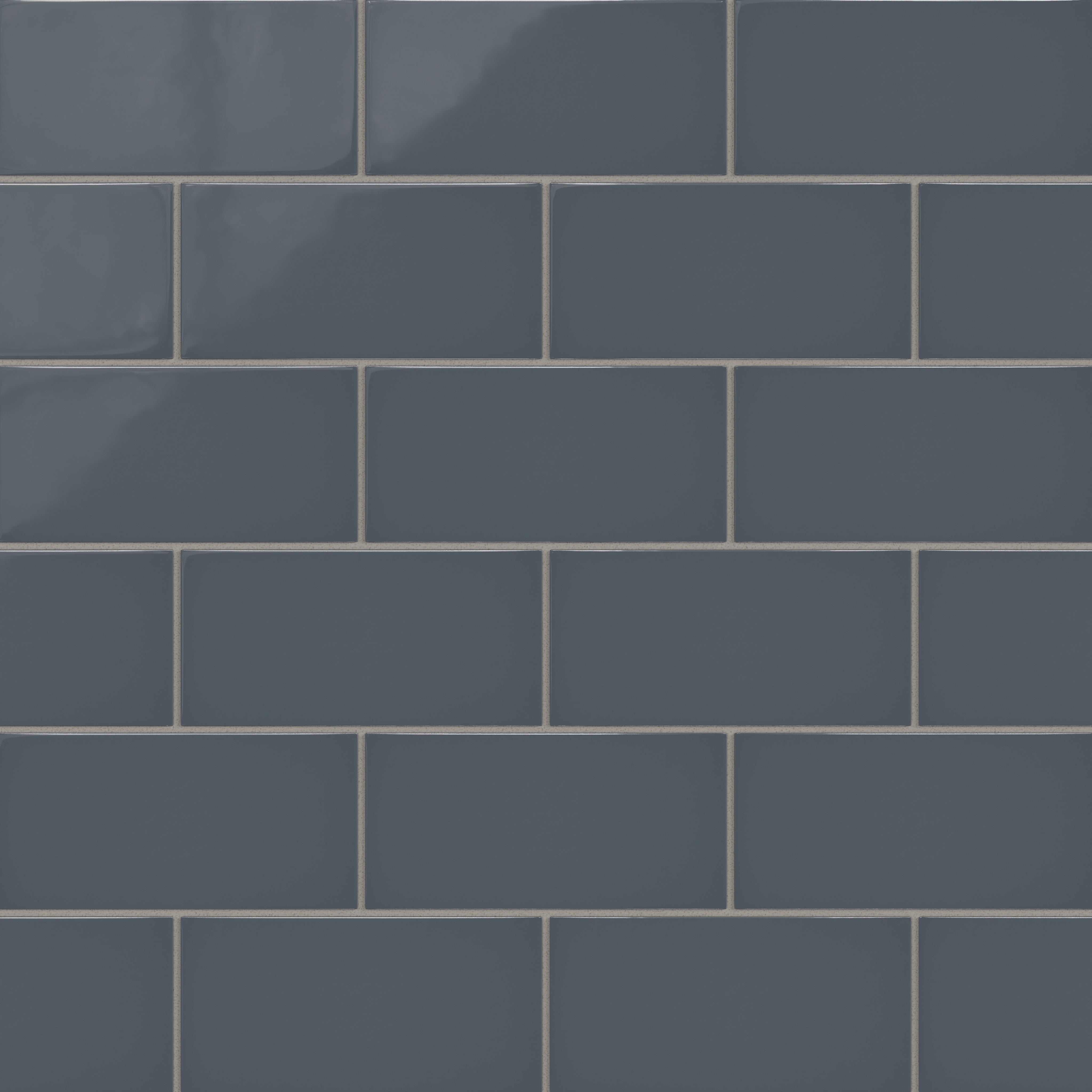 4x8 Natural Press Ceramic Tile in Indigo Gloss