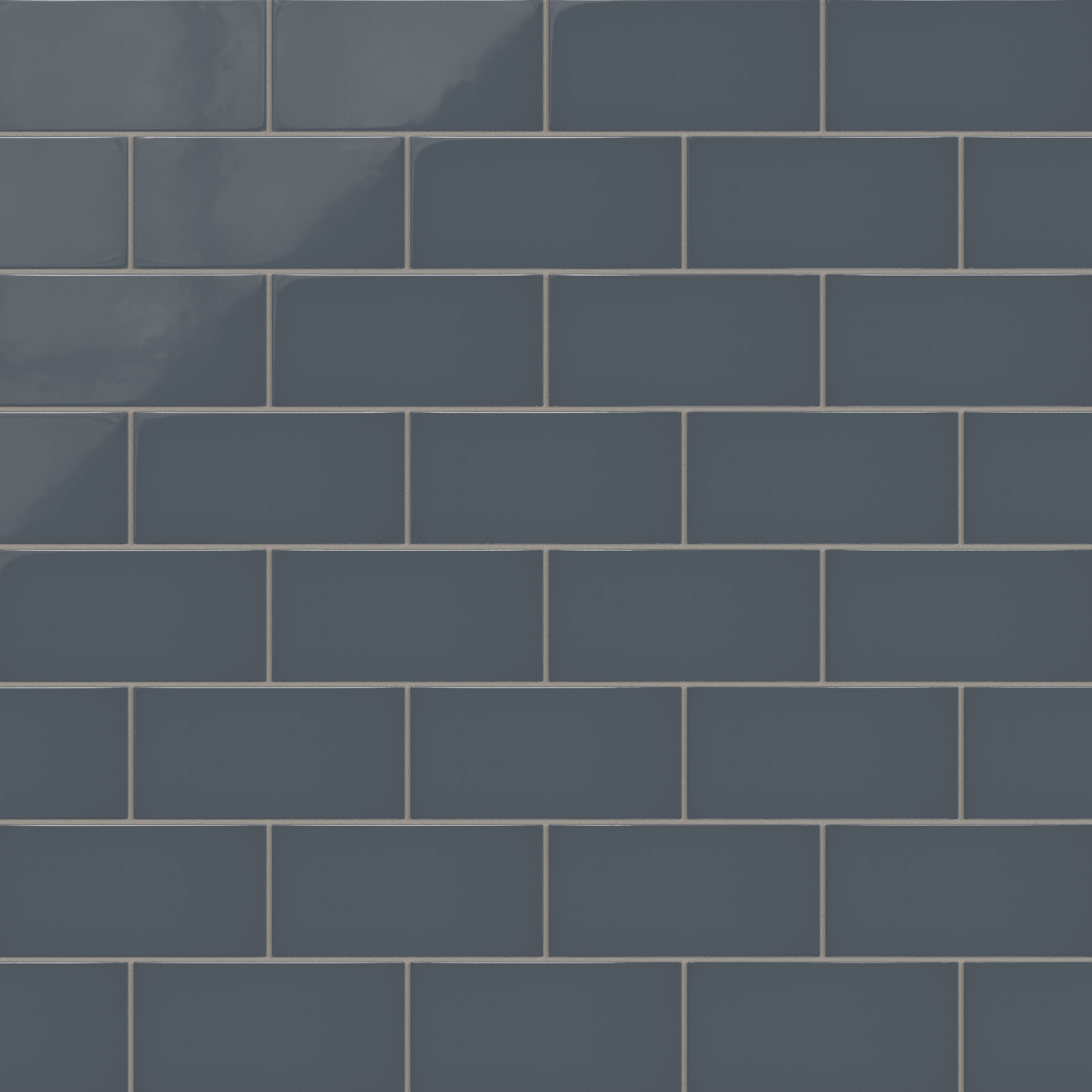 4x8 Natural Press Ceramic Tile in Indigo Gloss