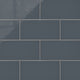 6x12 Natural Press Ceramic Tile in Indigo Gloss