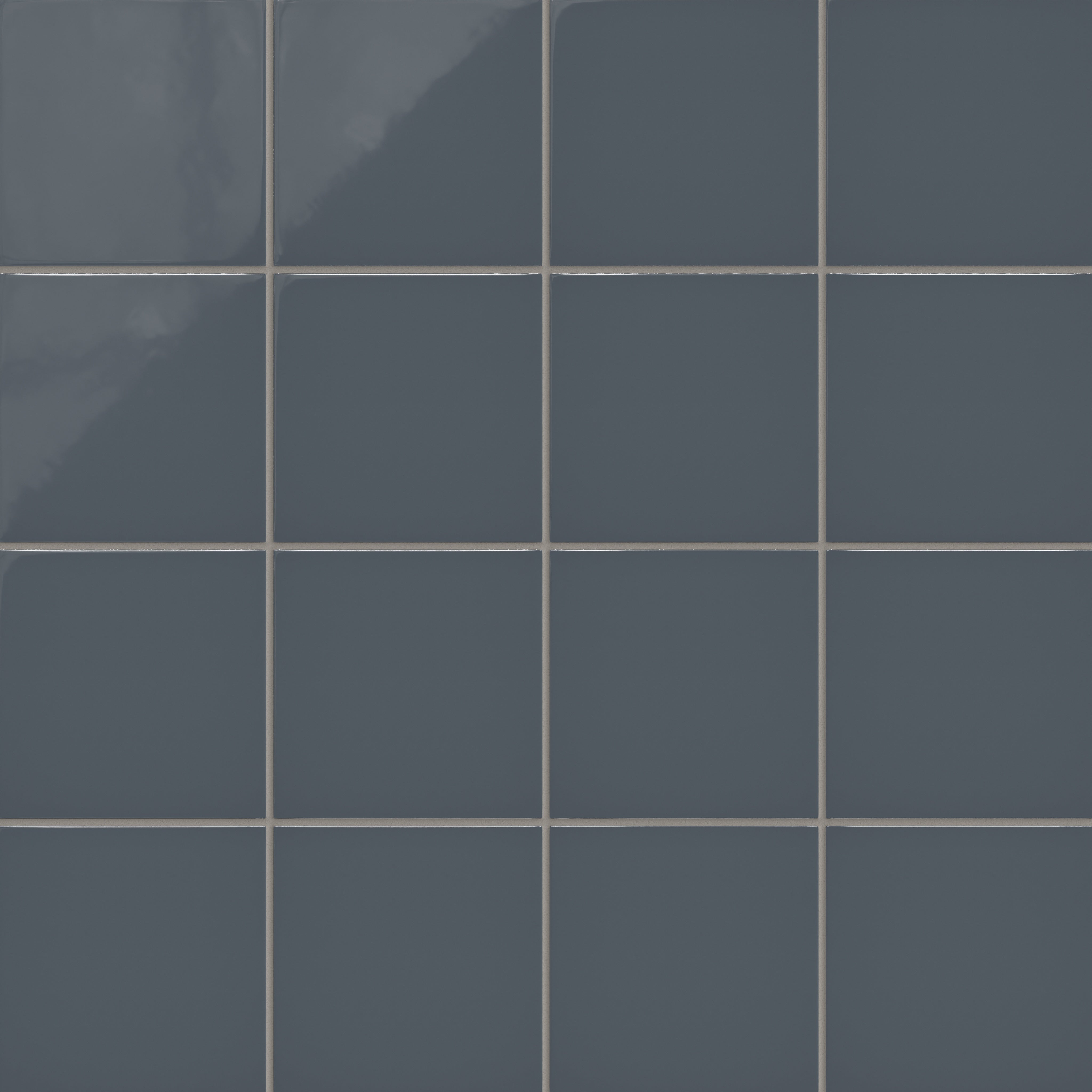 6x6 Natural Press Ceramic Tile in Indigo Gloss
