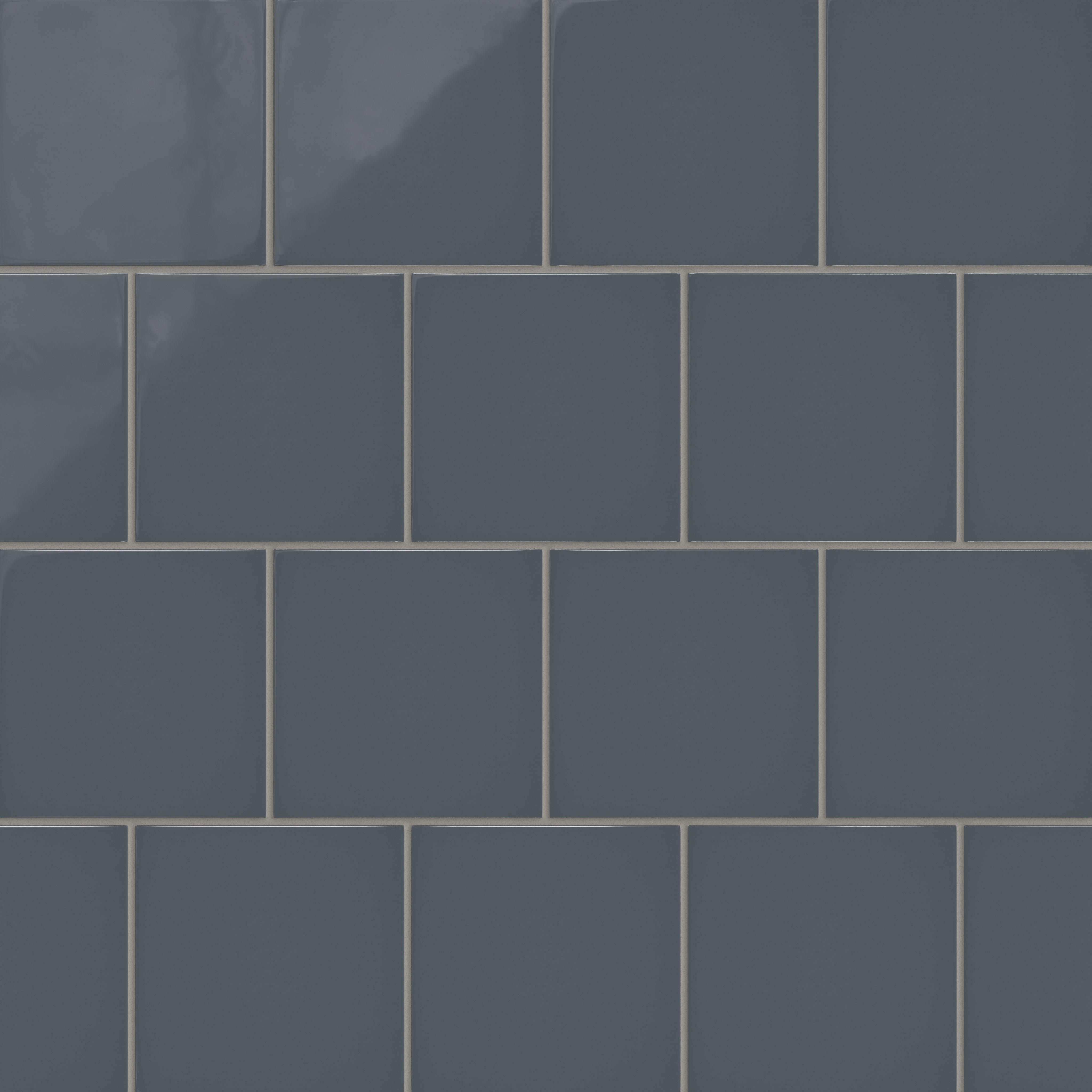 6x6 Natural Press Ceramic Tile in Indigo Gloss