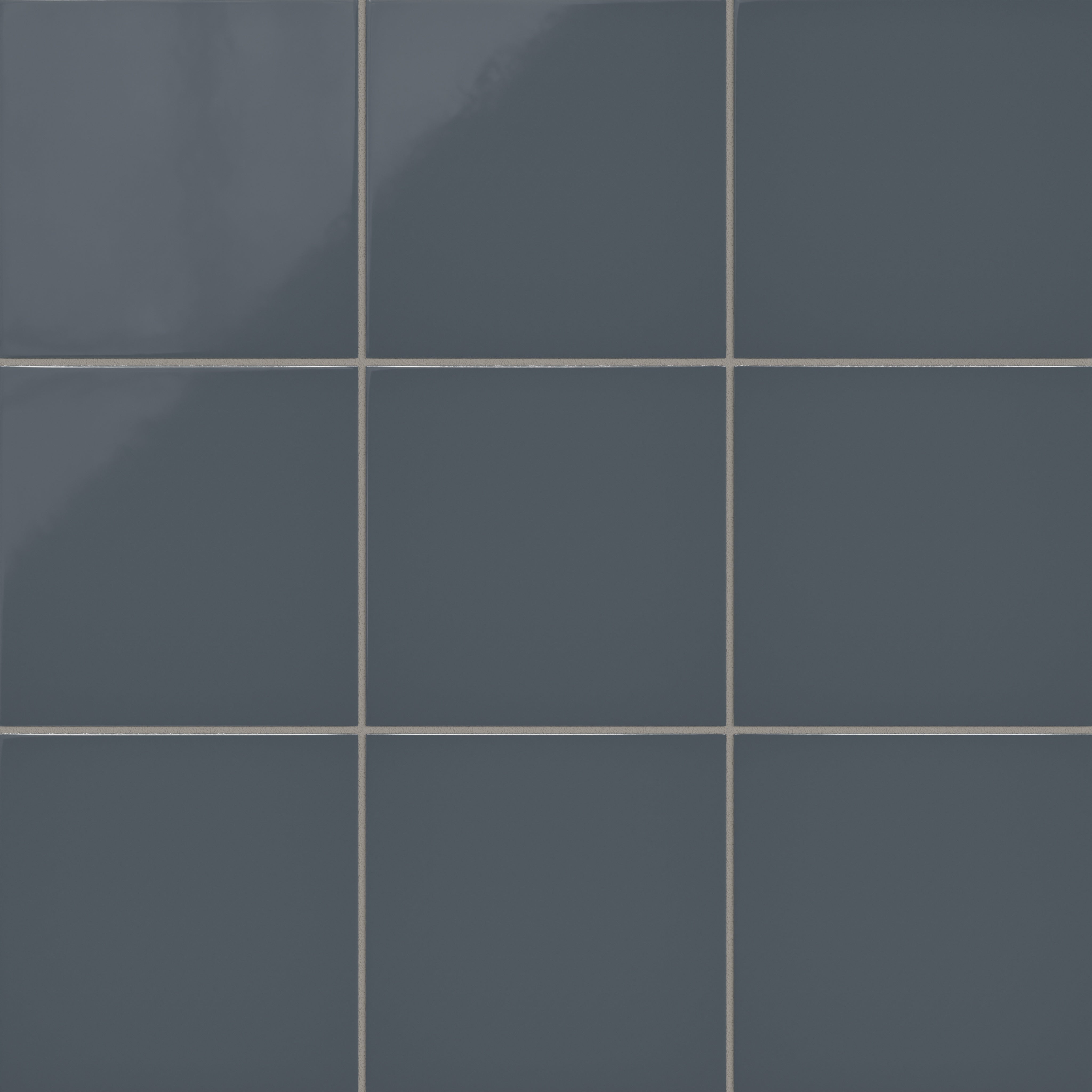 8x8 Natural Press Ceramic Tile in Indigo Gloss
