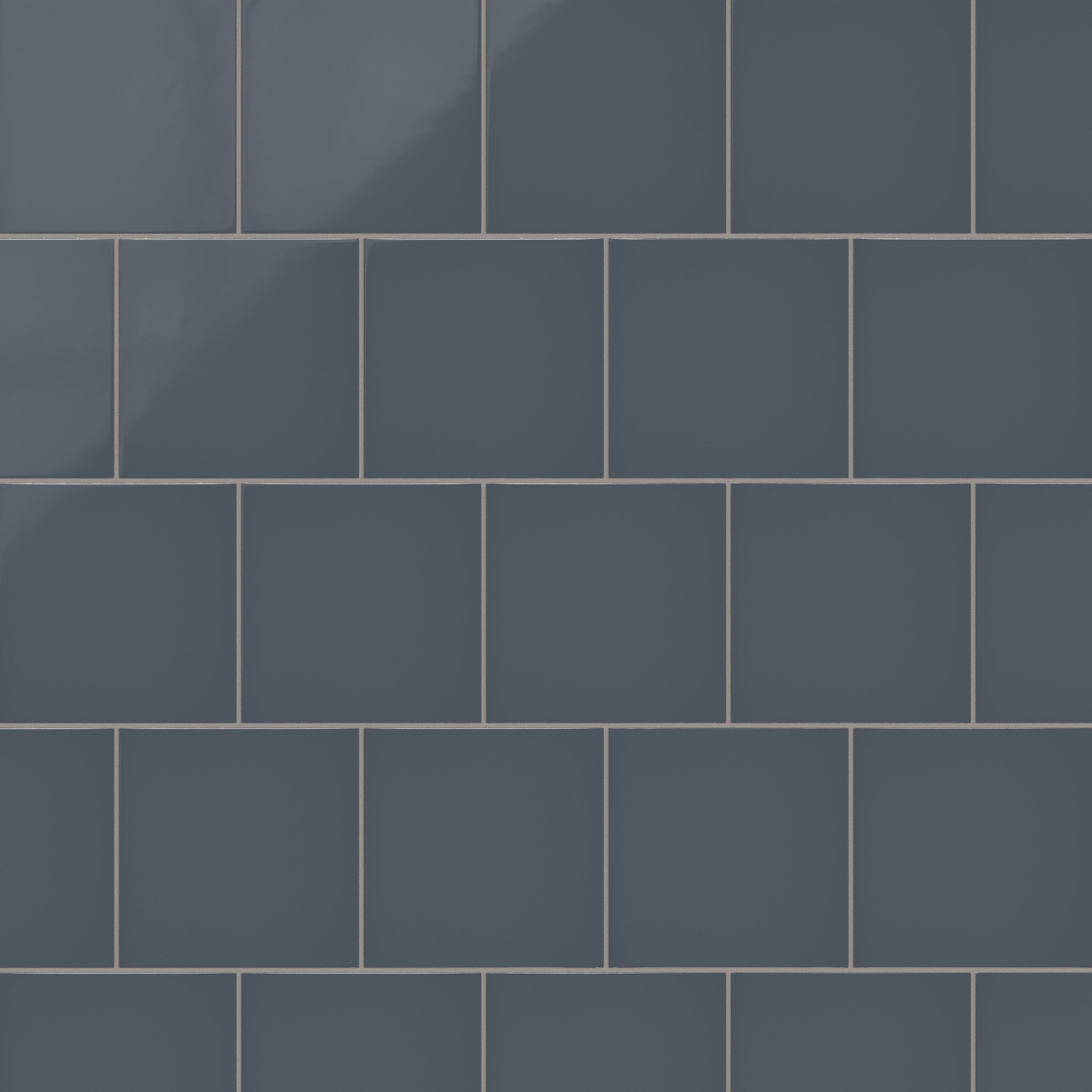 8x8 Natural Press Ceramic Tile in Indigo Gloss