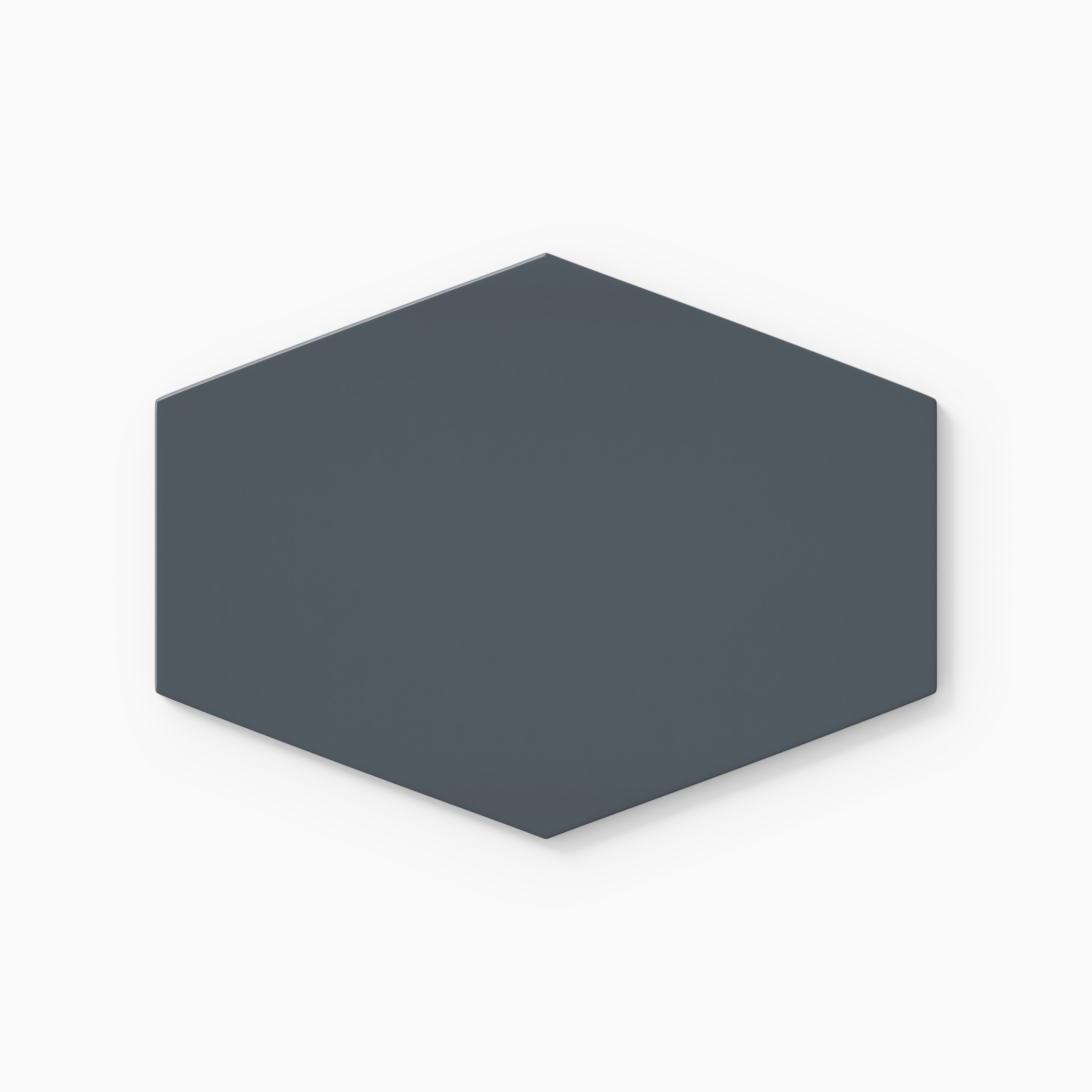 Elongated Hexagon Natural Press Ceramic Tile in Indigo Gloss