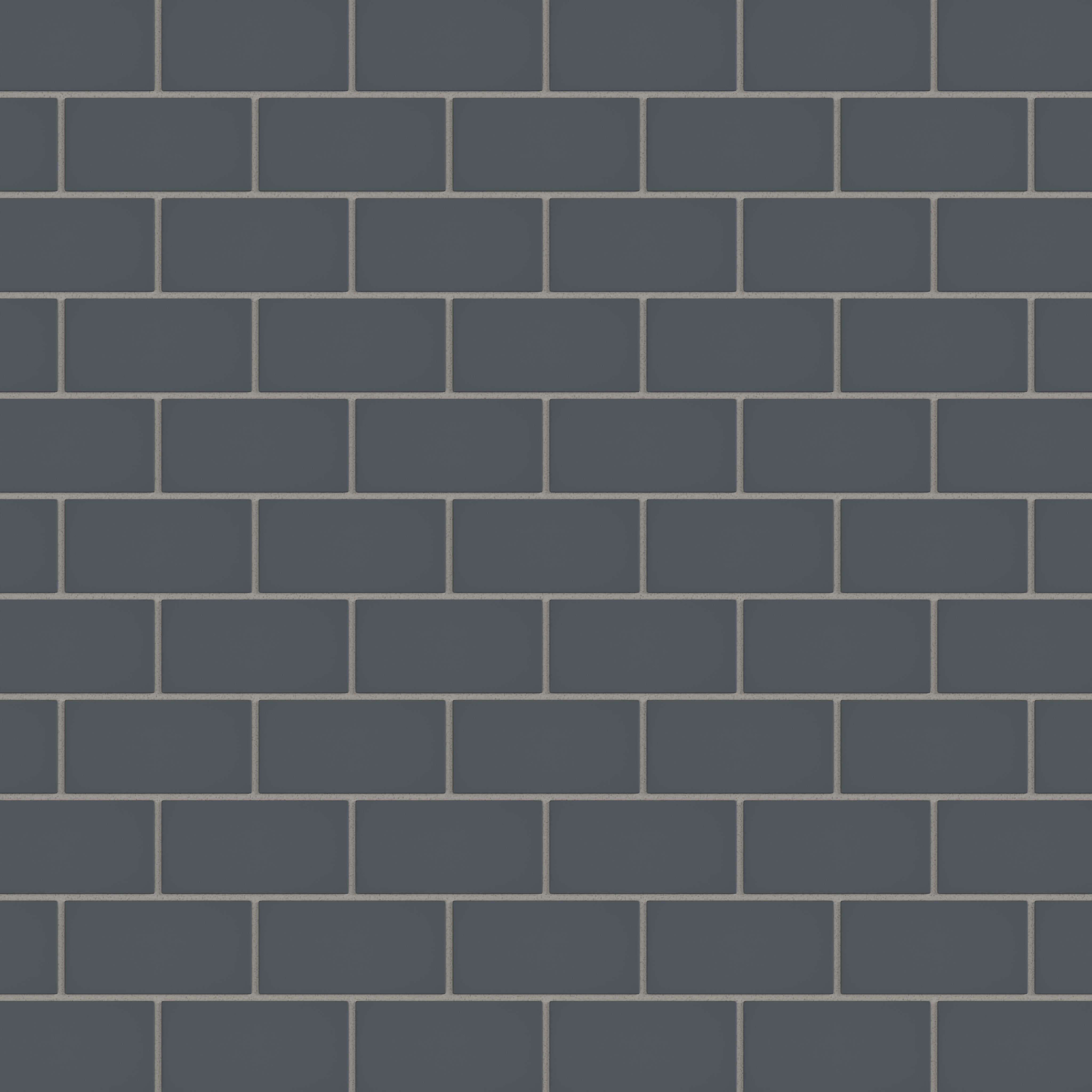2x4 Half Offset Sheeted Natural Press Ceramic Mosaic Tile in Indigo Matte