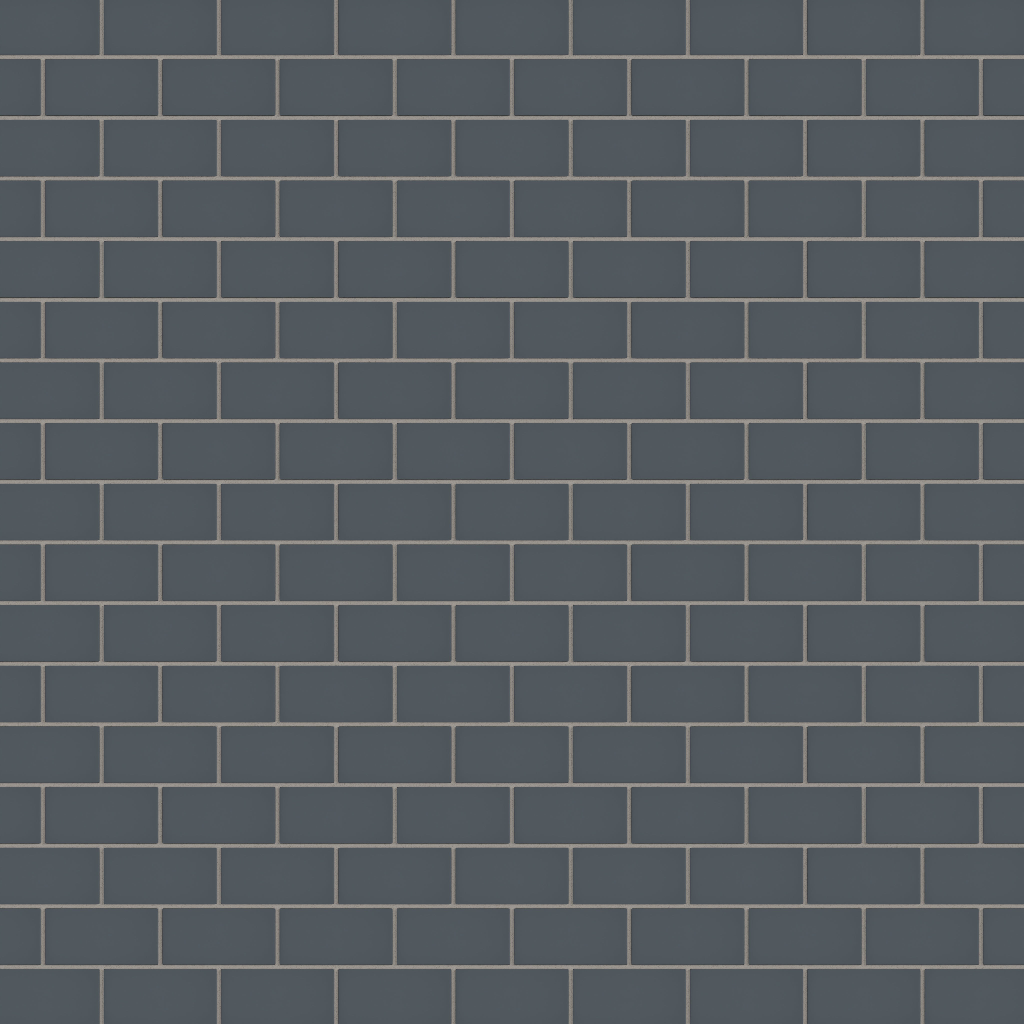 2x4 Half Offset Sheeted Natural Press Ceramic Mosaic Tile in Indigo Matte