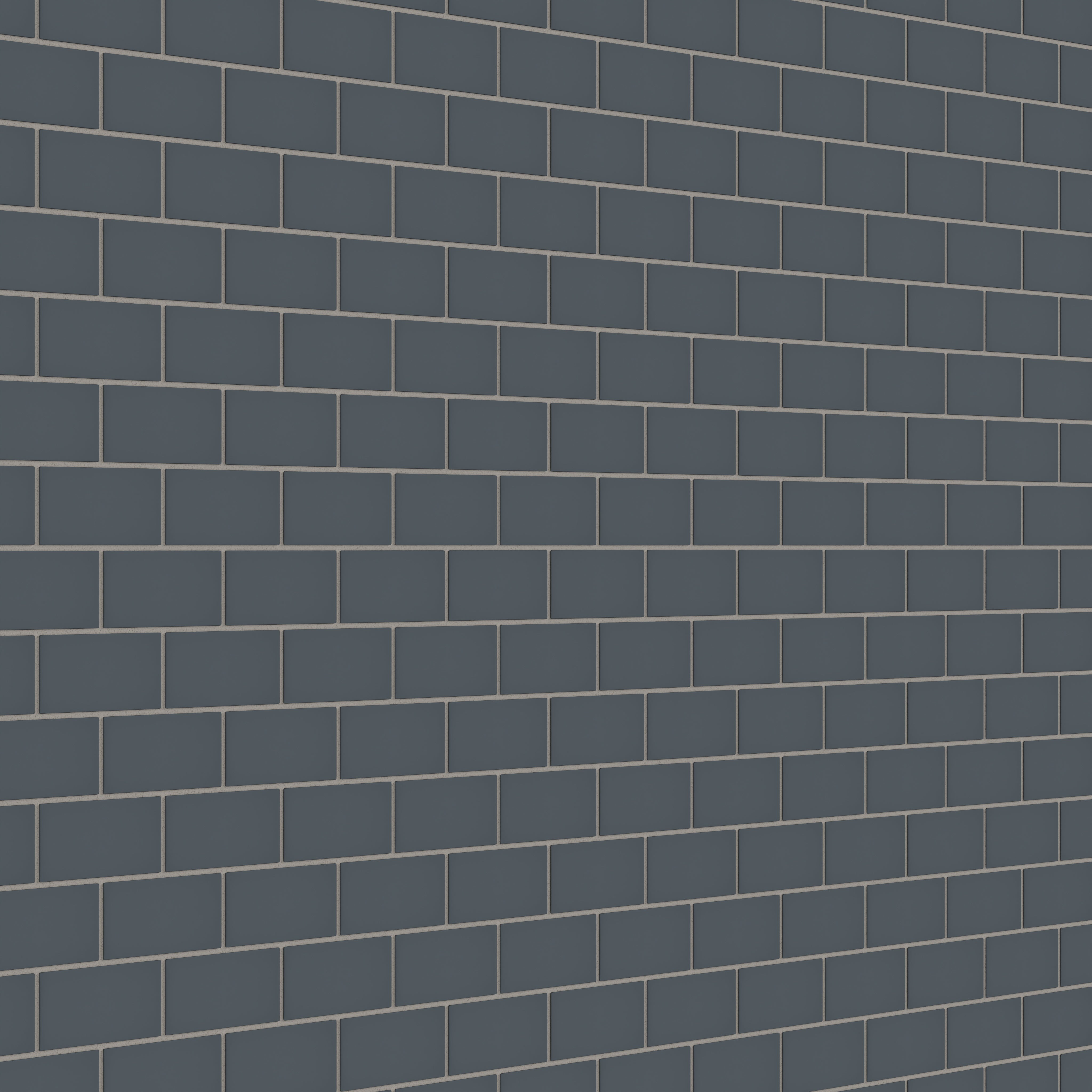 2x4 Half Offset Sheeted Natural Press Ceramic Mosaic Tile in Indigo Matte