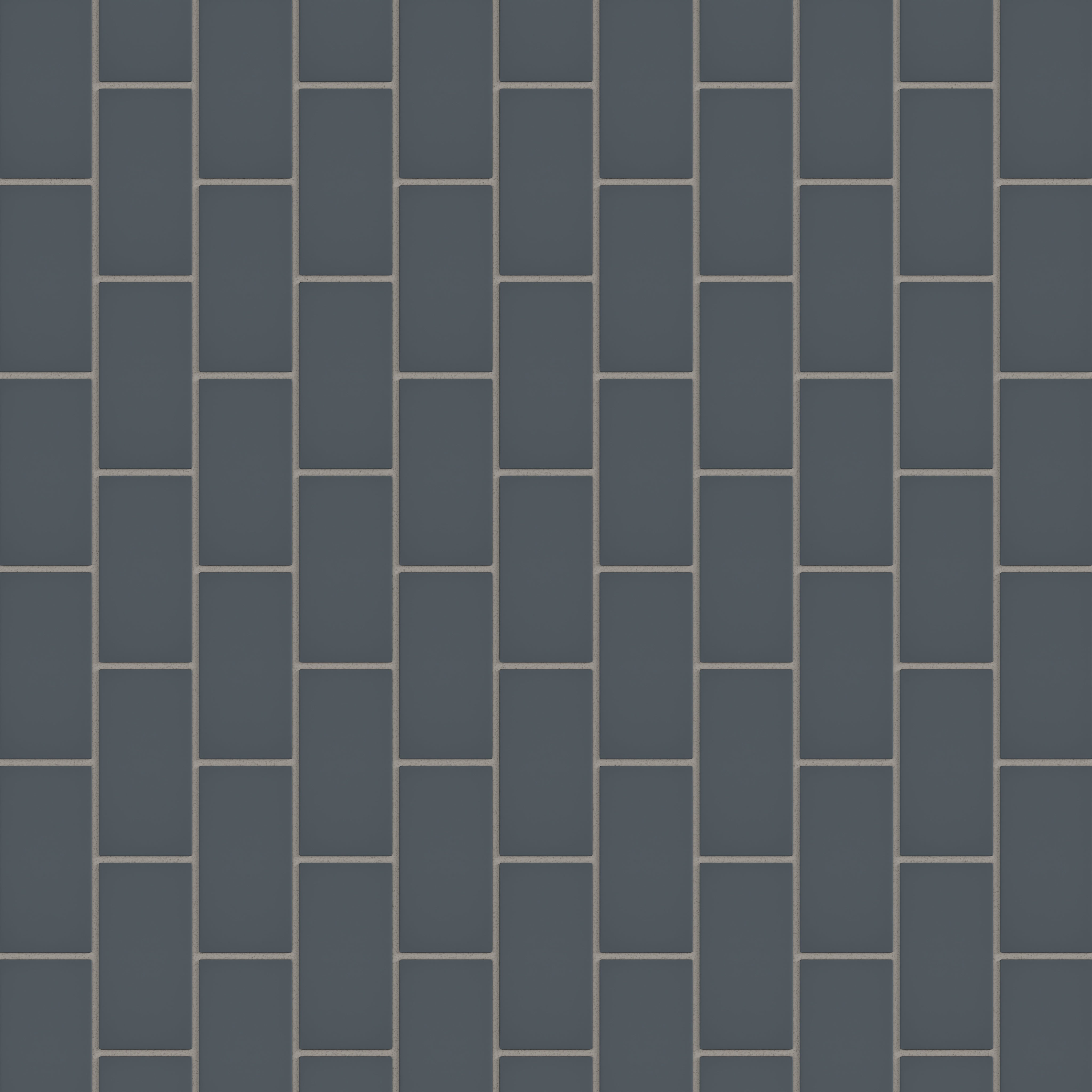 2x4 Half Offset Sheeted Natural Press Ceramic Mosaic Tile in Indigo Matte