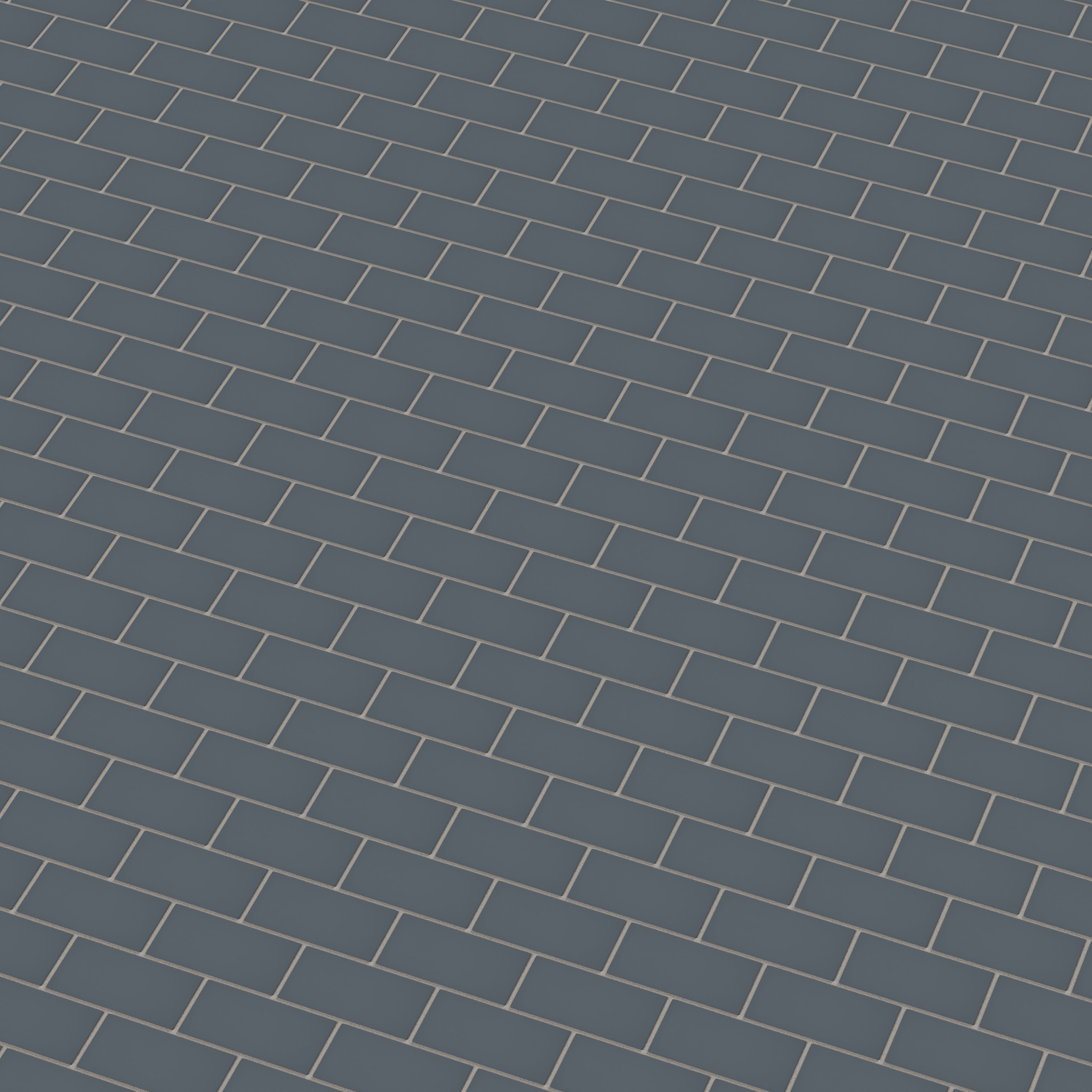 2x4 Half Offset Sheeted Natural Press Ceramic Mosaic Tile in Indigo Matte