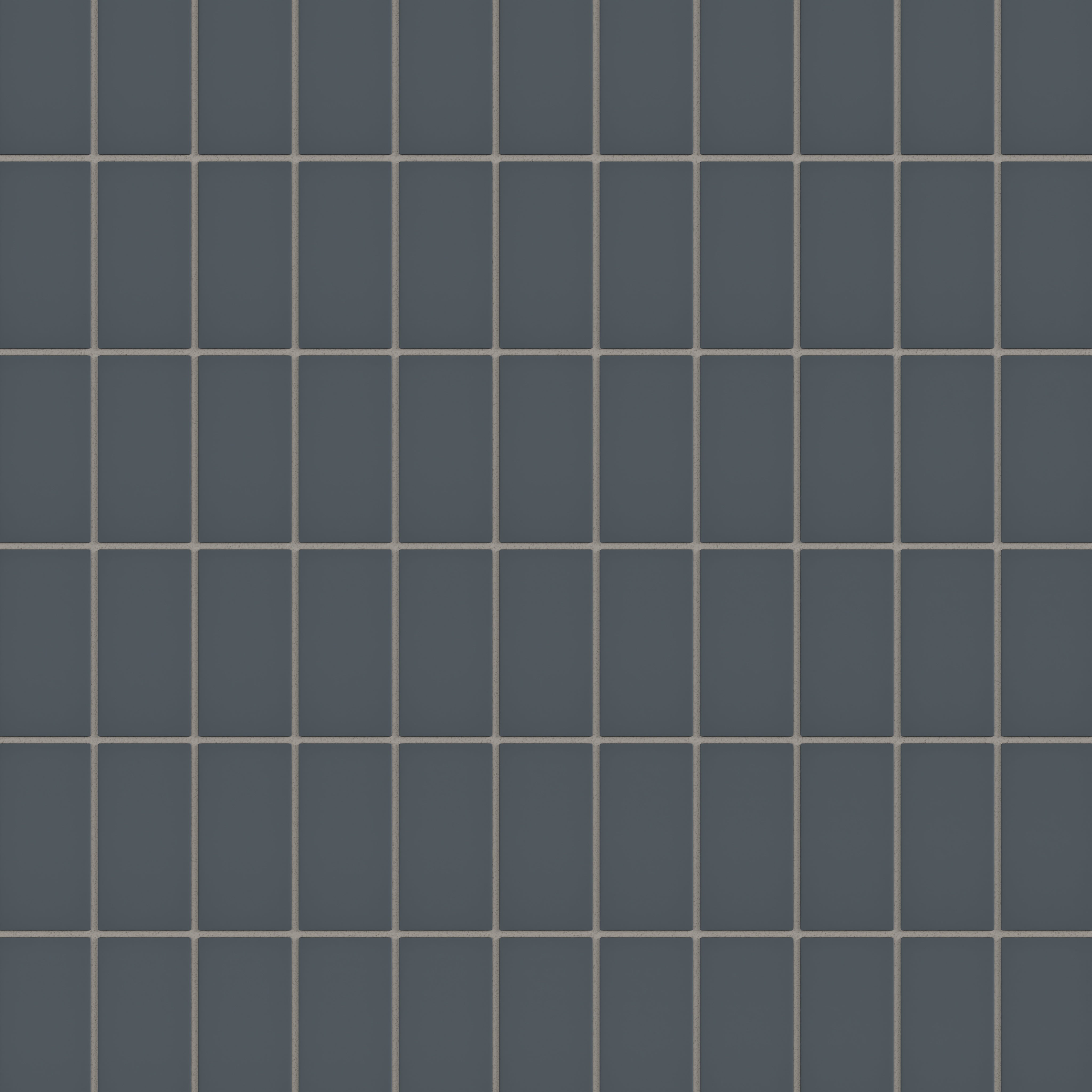 2x4 Straight Set Sheeted Natural Press Ceramic Mosaic Tile in Indigo Matte