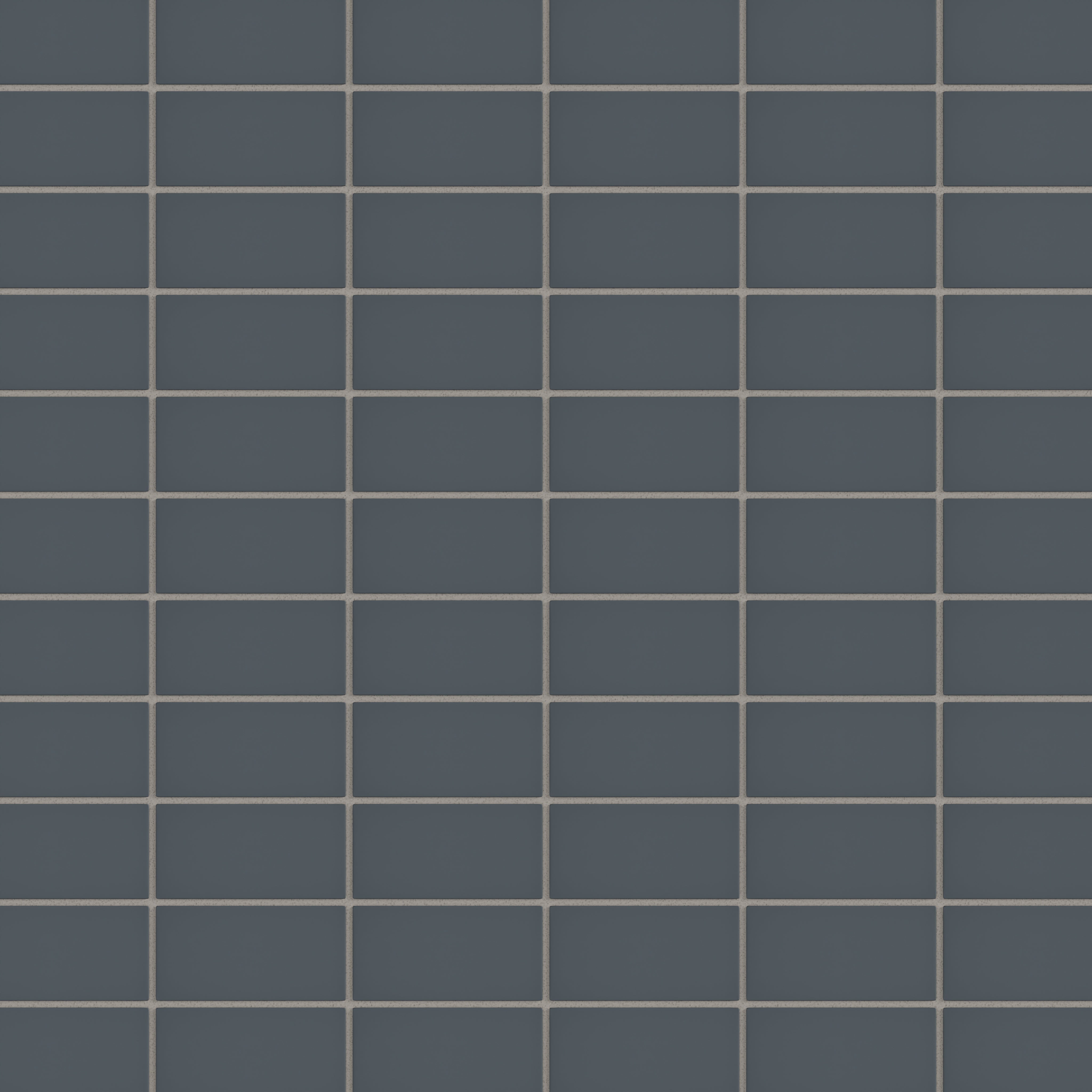 2x4 Straight Set Sheeted Natural Press Ceramic Mosaic Tile in Indigo Matte