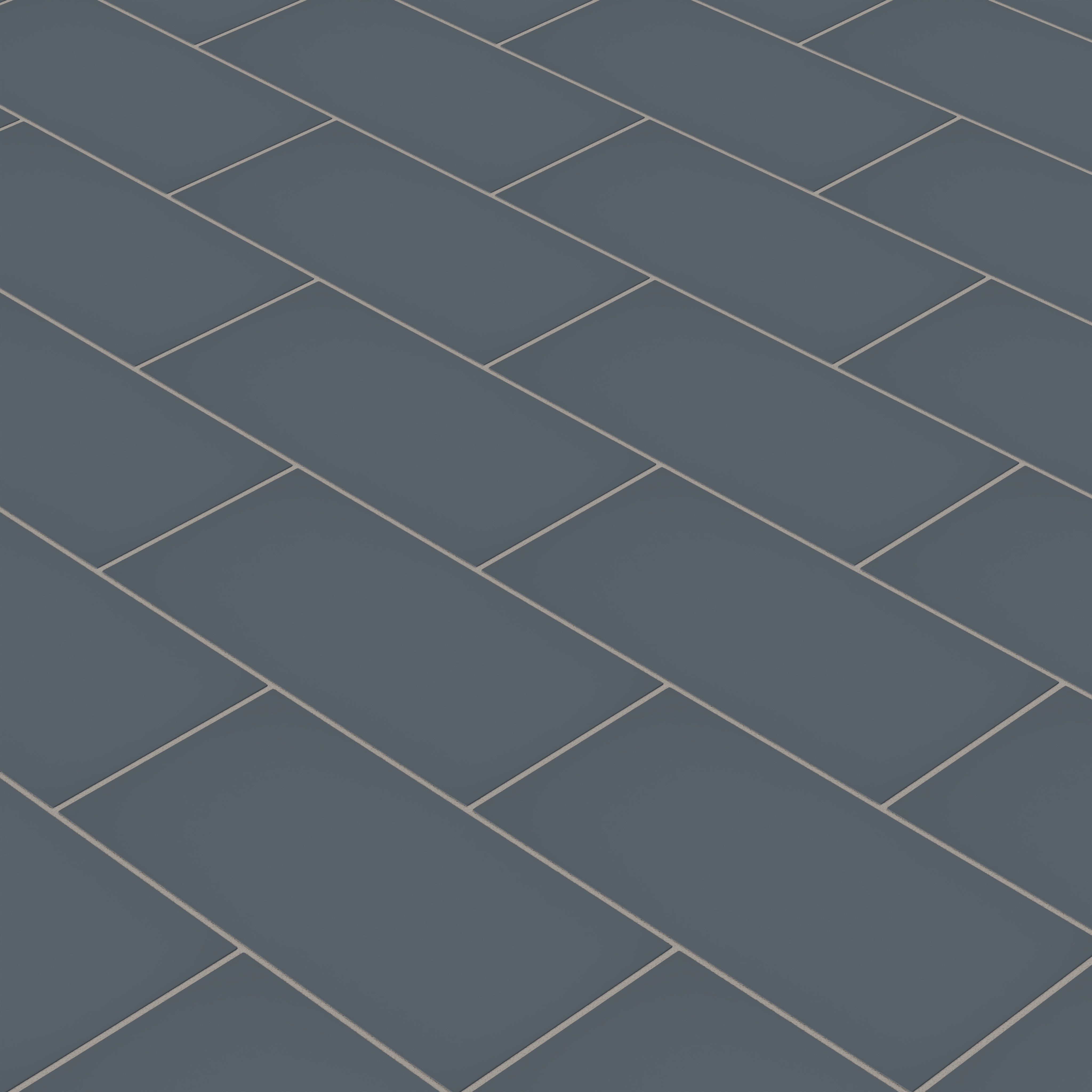 6x12 Natural Press Ceramic Tile in Indigo Matte