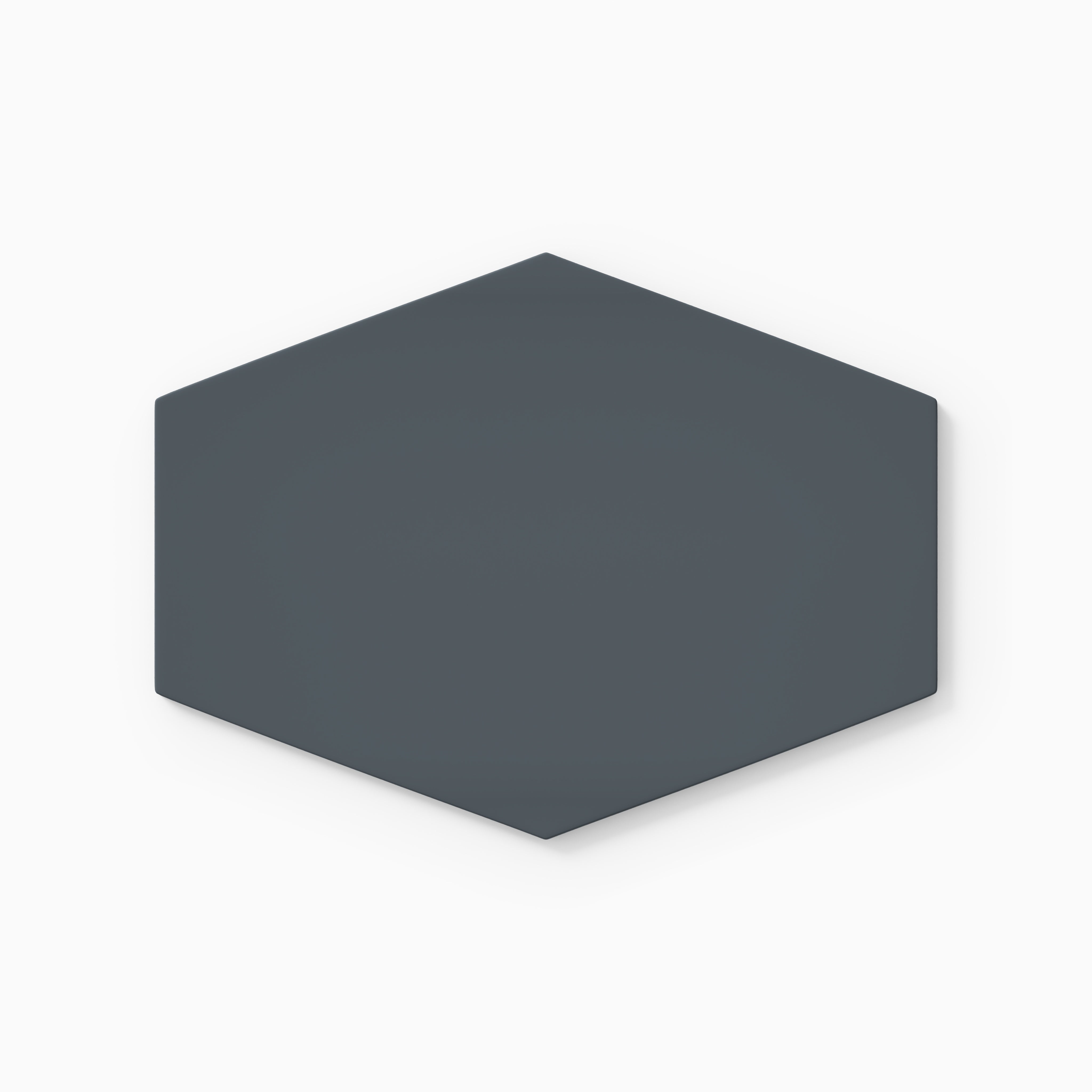 Elongated Hexagon Natural Press Ceramic Tile in Indigo Matte