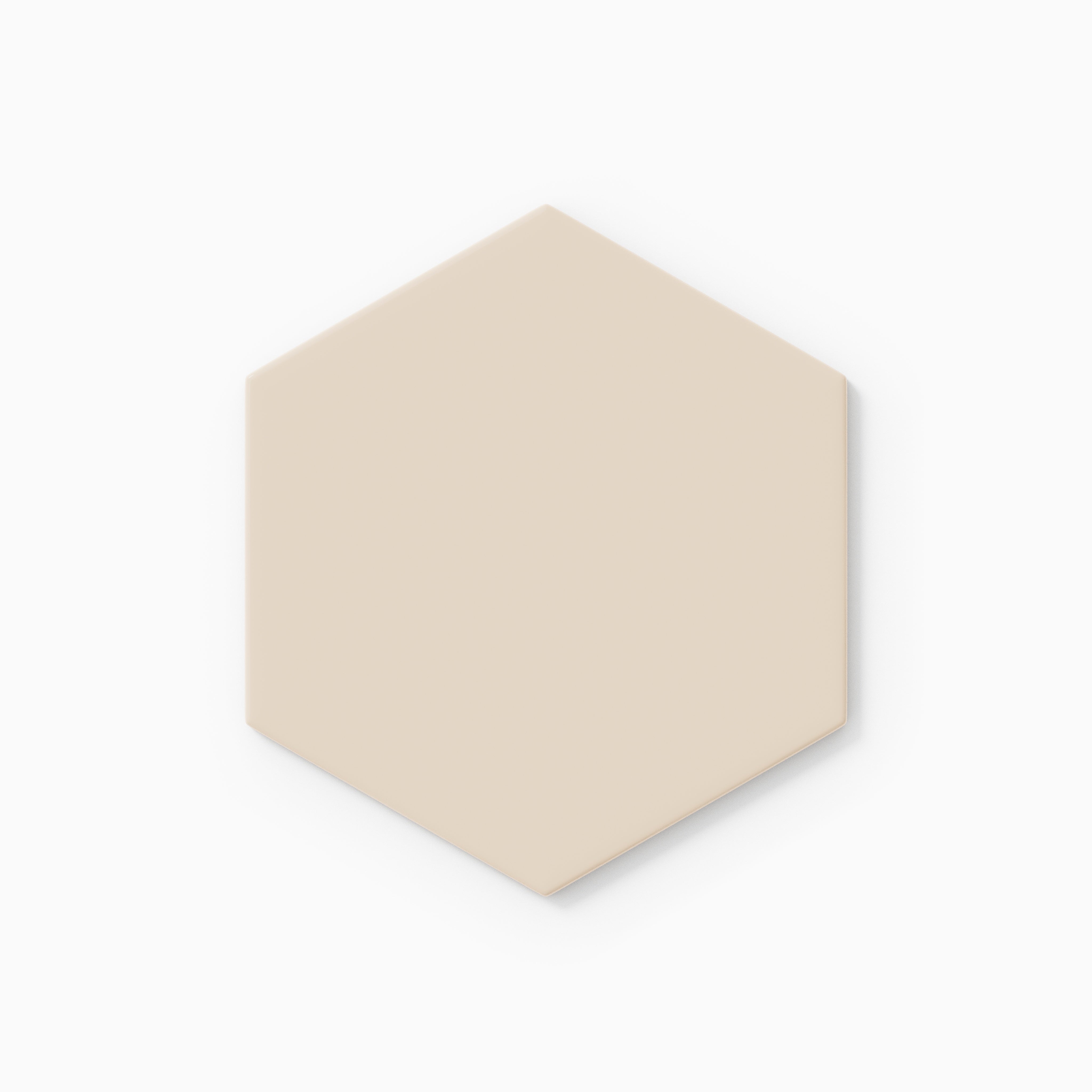 6" Hexagon Original Ceramic Tile in Ivory Gloss