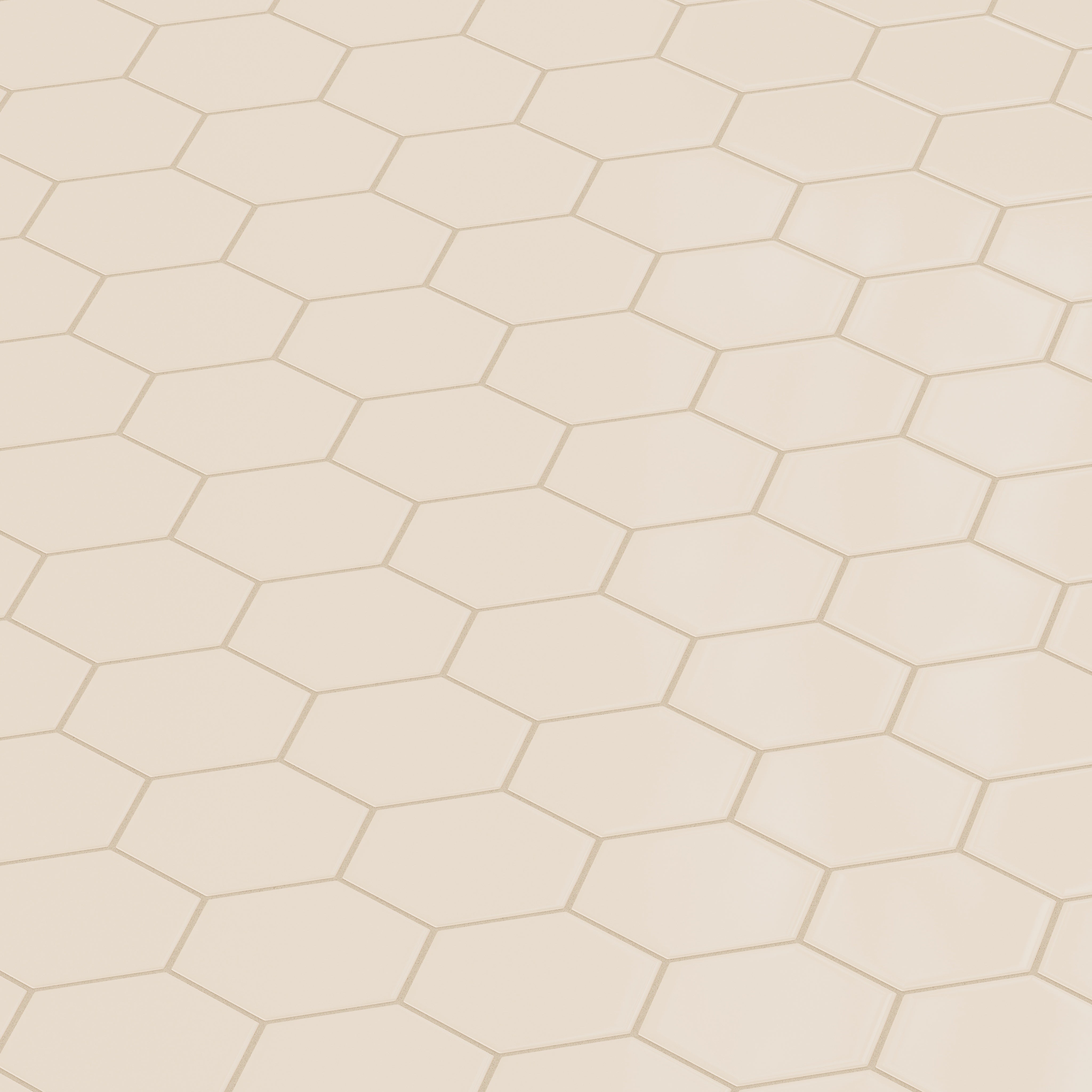 6" Hexagon Original Ceramic Tile in Ivory Gloss