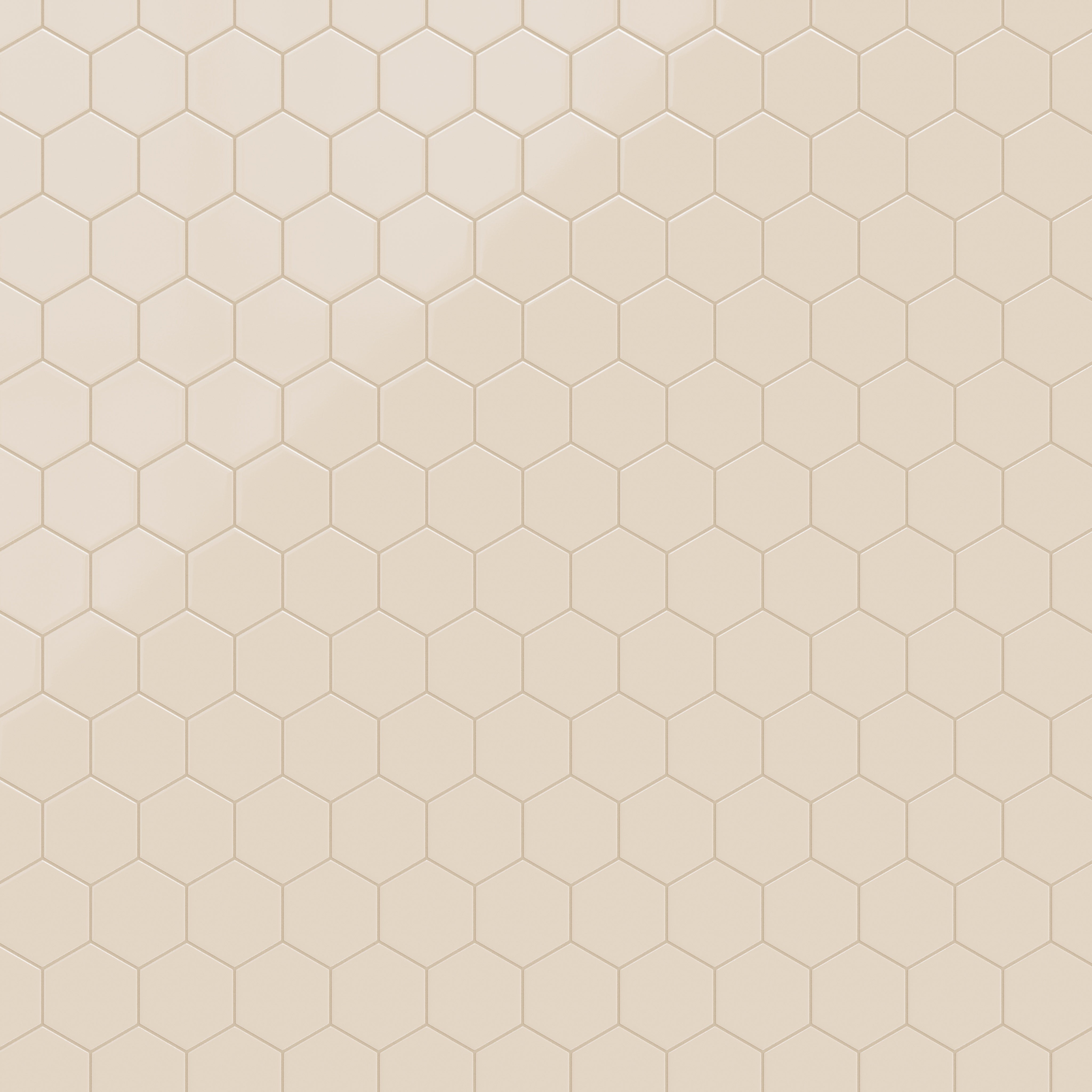 6" Hexagon Original Ceramic Tile in Ivory Gloss