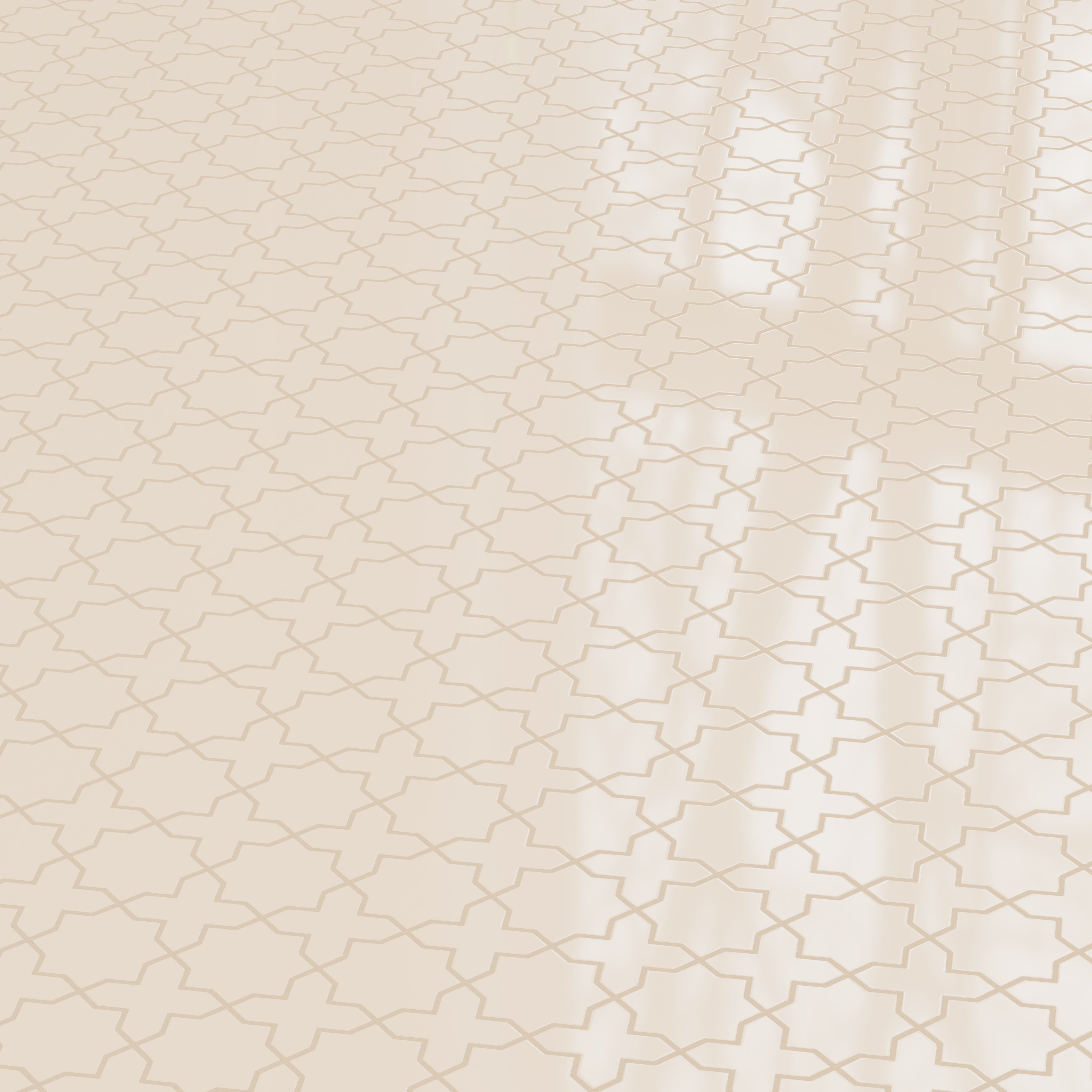 Mini Star & Cross Original Ceramic Tile in Ivory Gloss