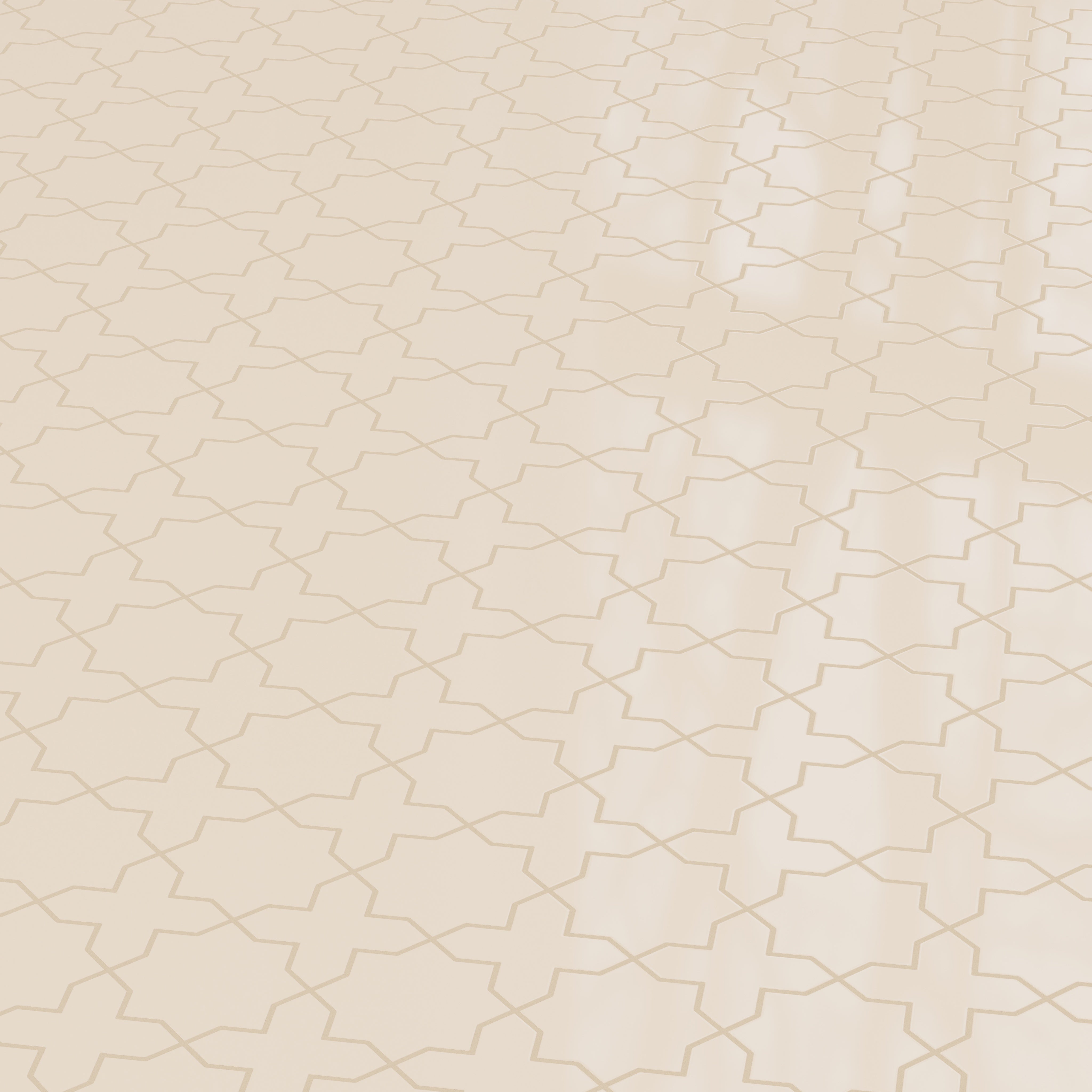 Star & Cross Original Ceramic Tile in Ivory Gloss