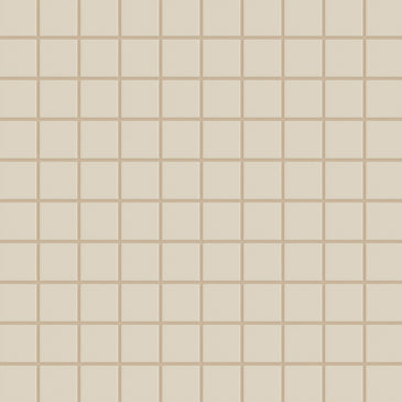 2x2 Straight Set Sheeted Original Ceramic Mosaic Tile in Ivory Matte