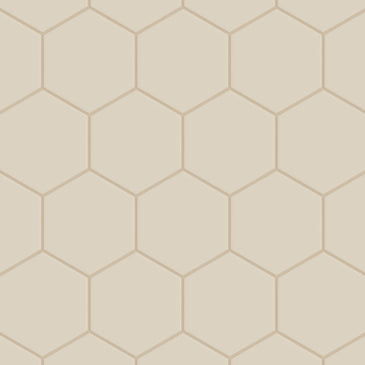 6" Hexagon Original Ceramic Tile in Ivory Matte