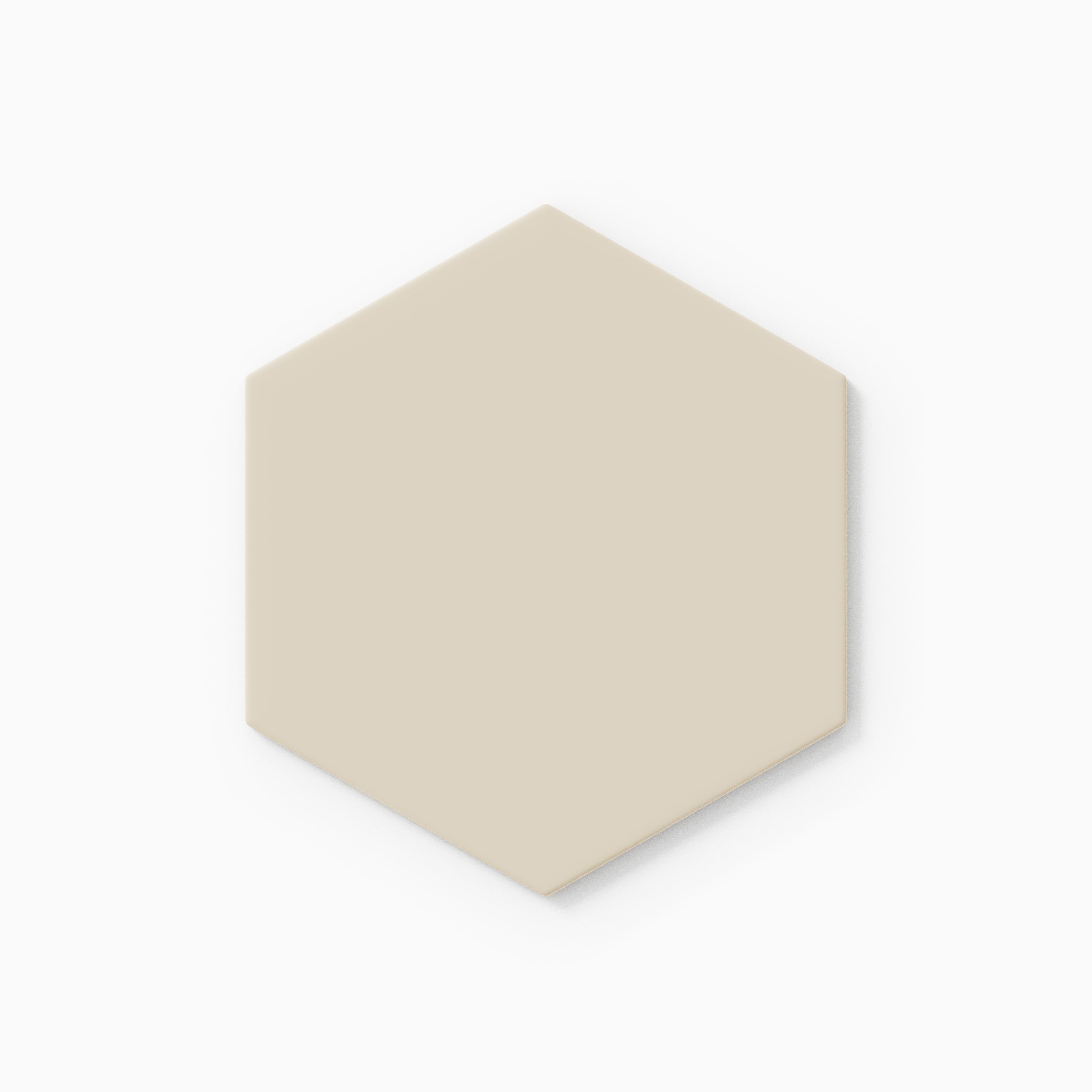 6" Hexagon Original Ceramic Tile in Ivory Matte