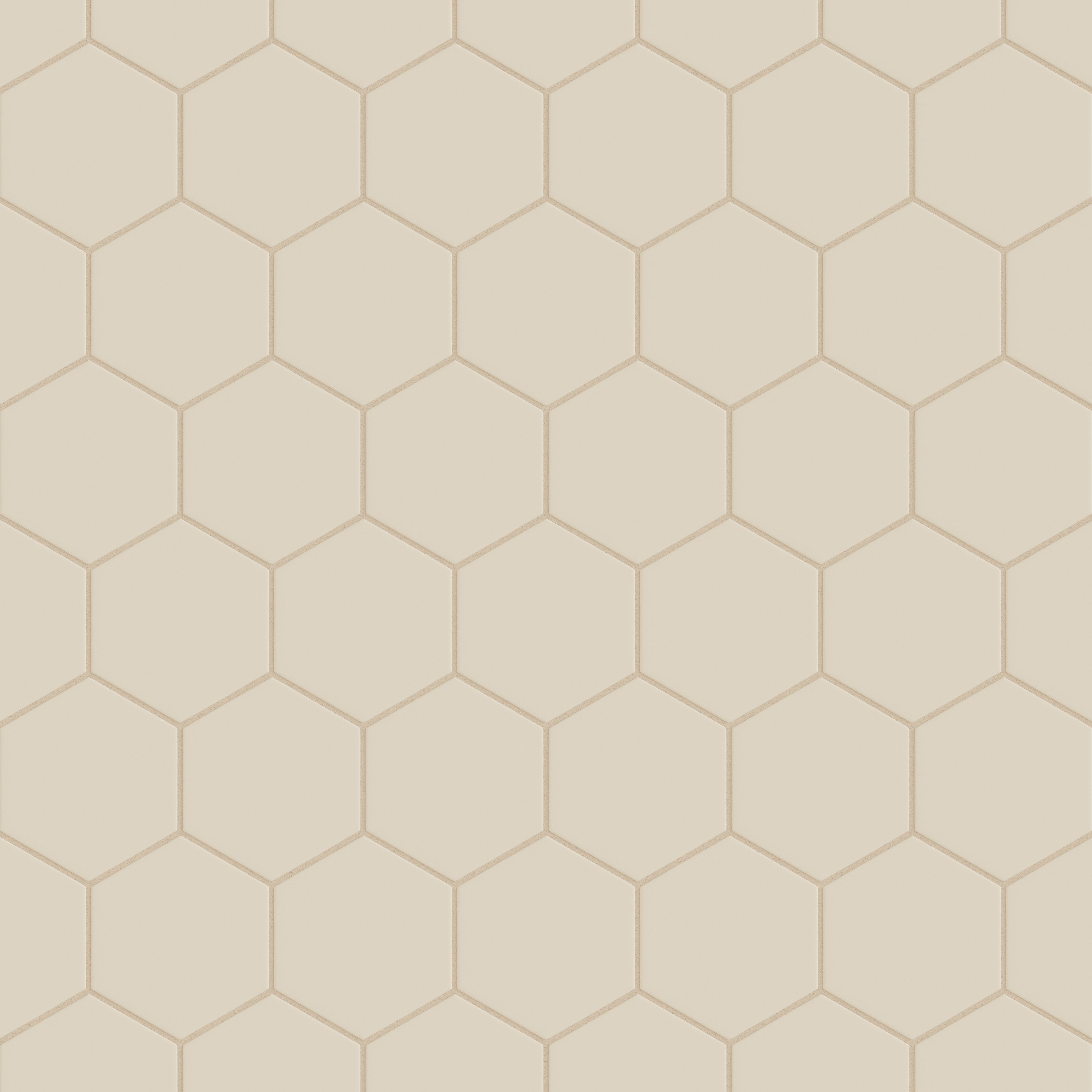 6" Hexagon Original Ceramic Tile in Ivory Matte