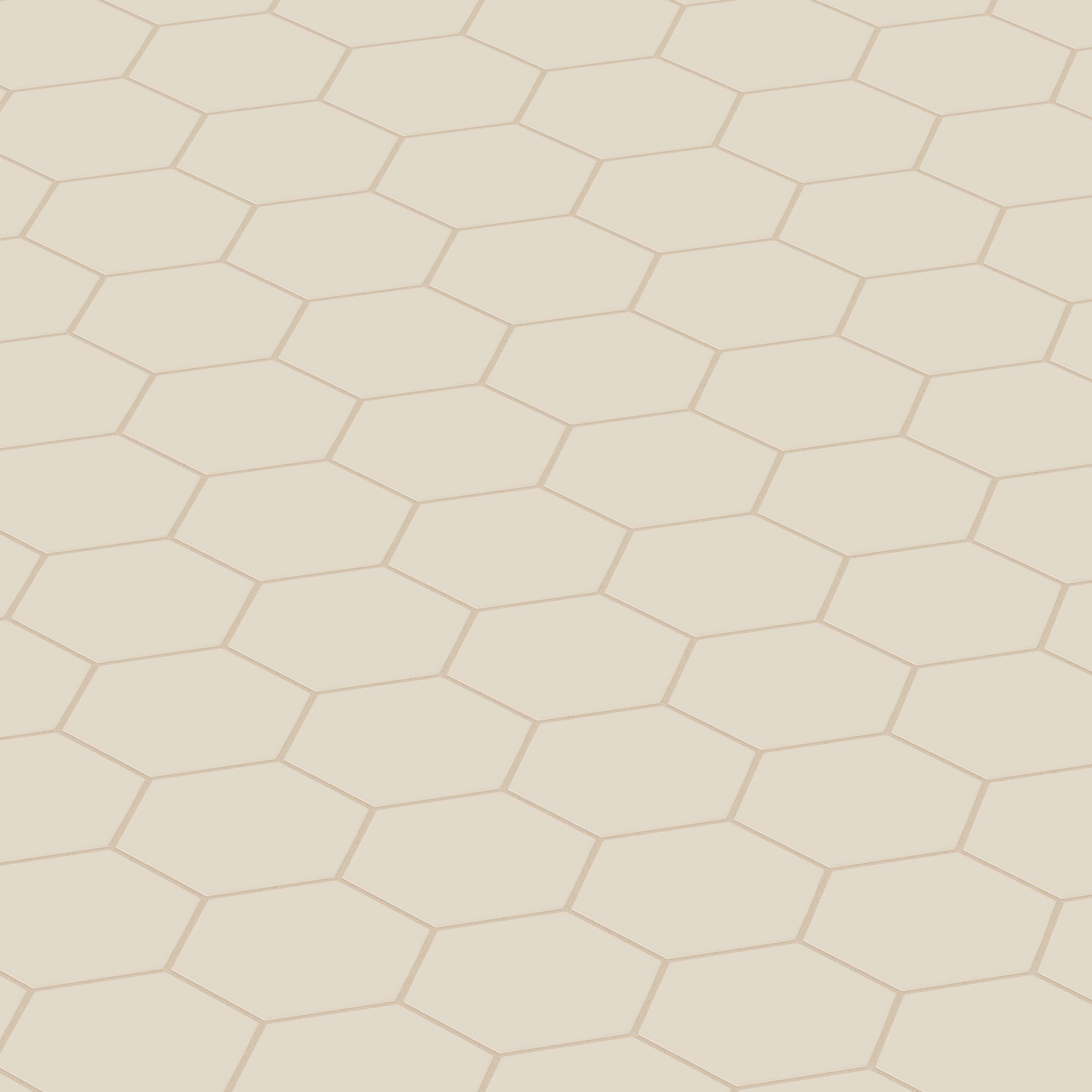 6" Hexagon Original Ceramic Tile in Ivory Matte