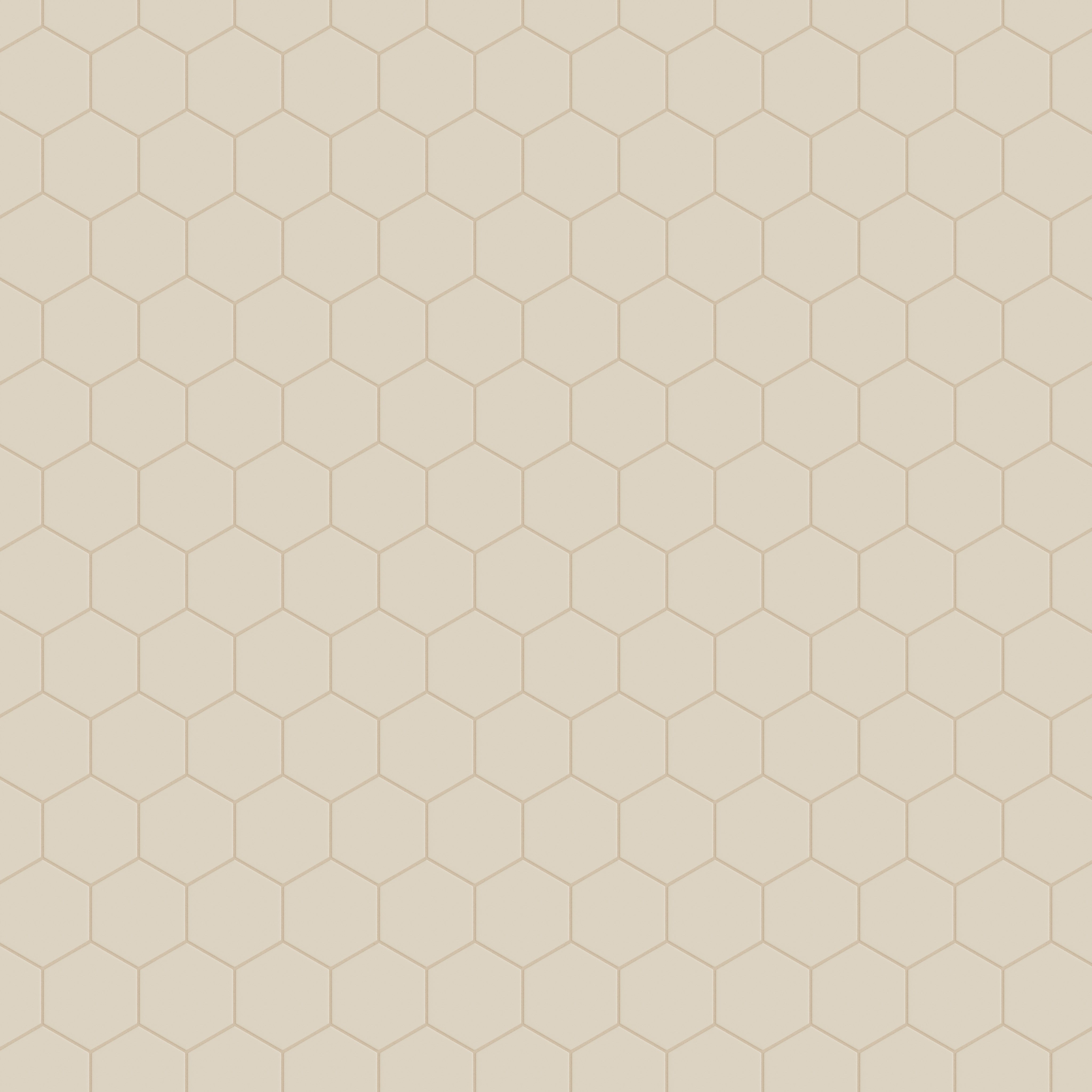 6" Hexagon Original Ceramic Tile in Ivory Matte