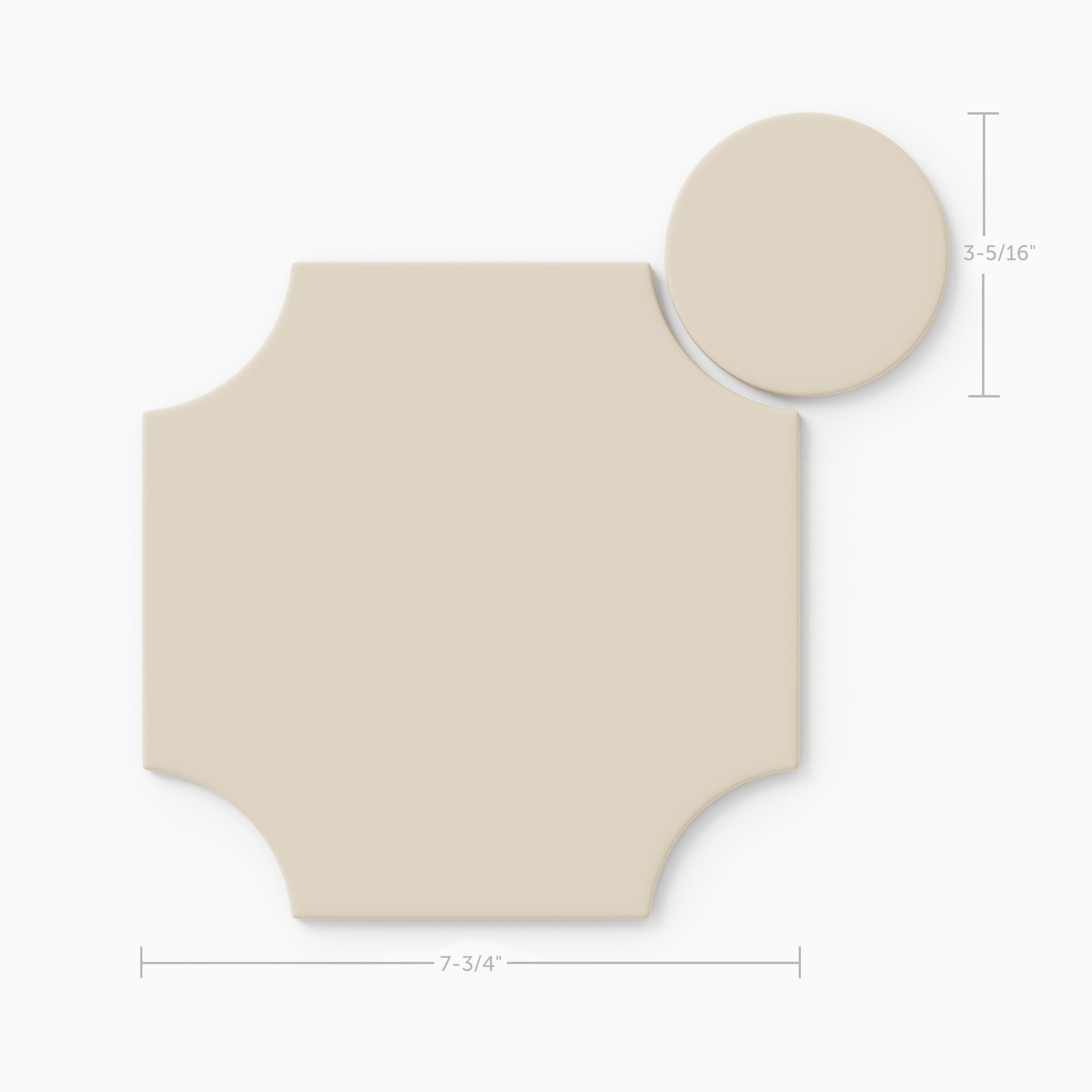 Portico Original Ceramic Tile in Ivory Matte
