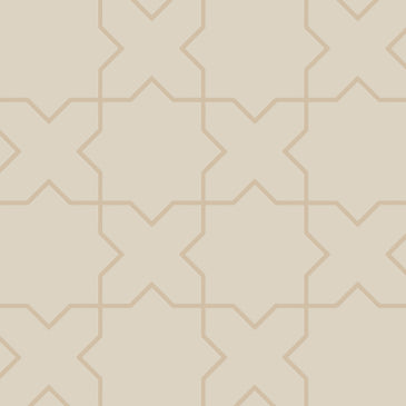 Star & Cross Original Ceramic Tile in Ivory Matte