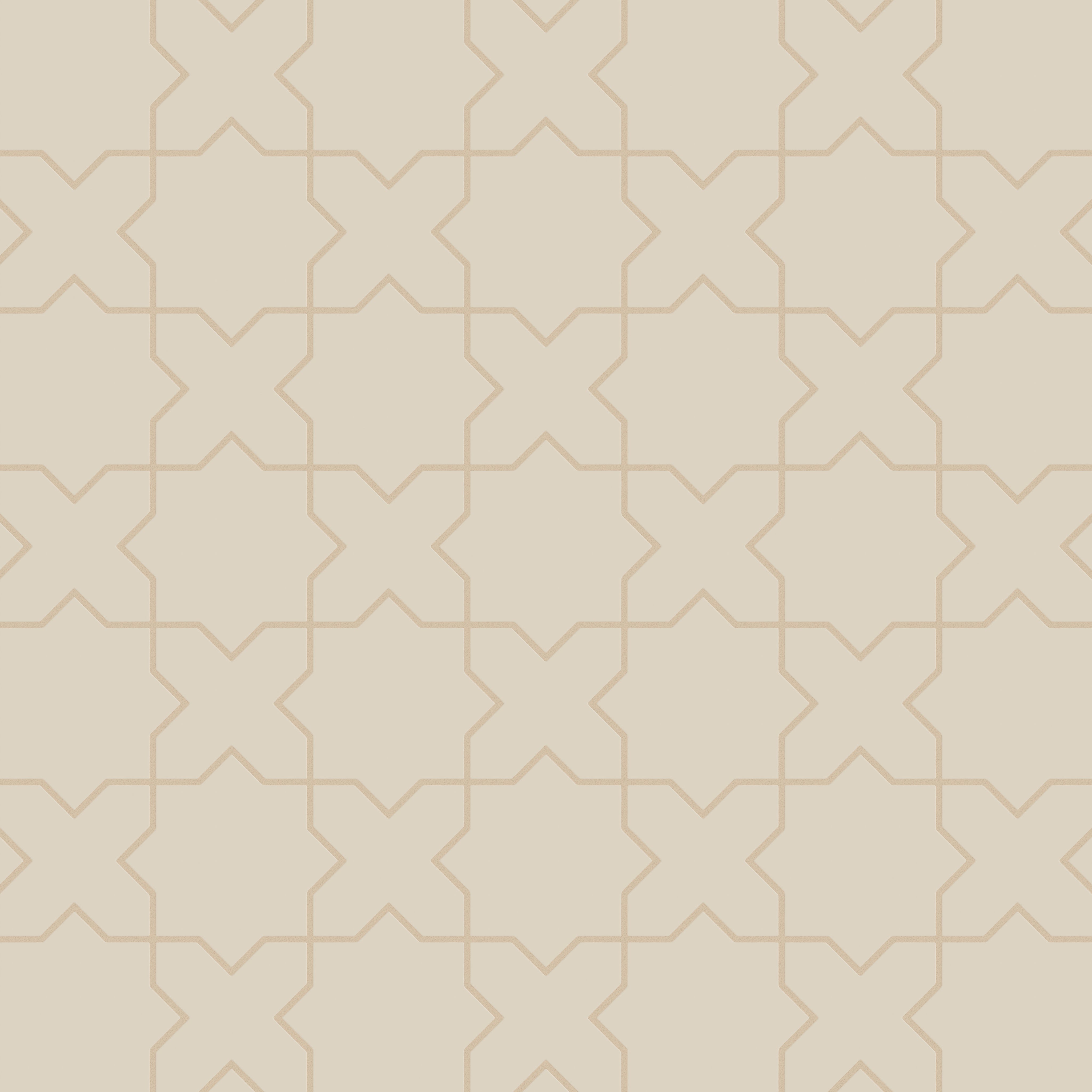 Star & Cross Original Ceramic Tile in Ivory Matte