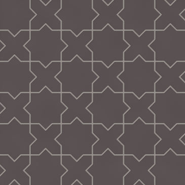 Mini Star & Cross Original Ceramic Tile in Kalamata Matte