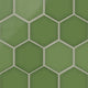8" Hexagon Original Ceramic Tile in Kelp Gloss