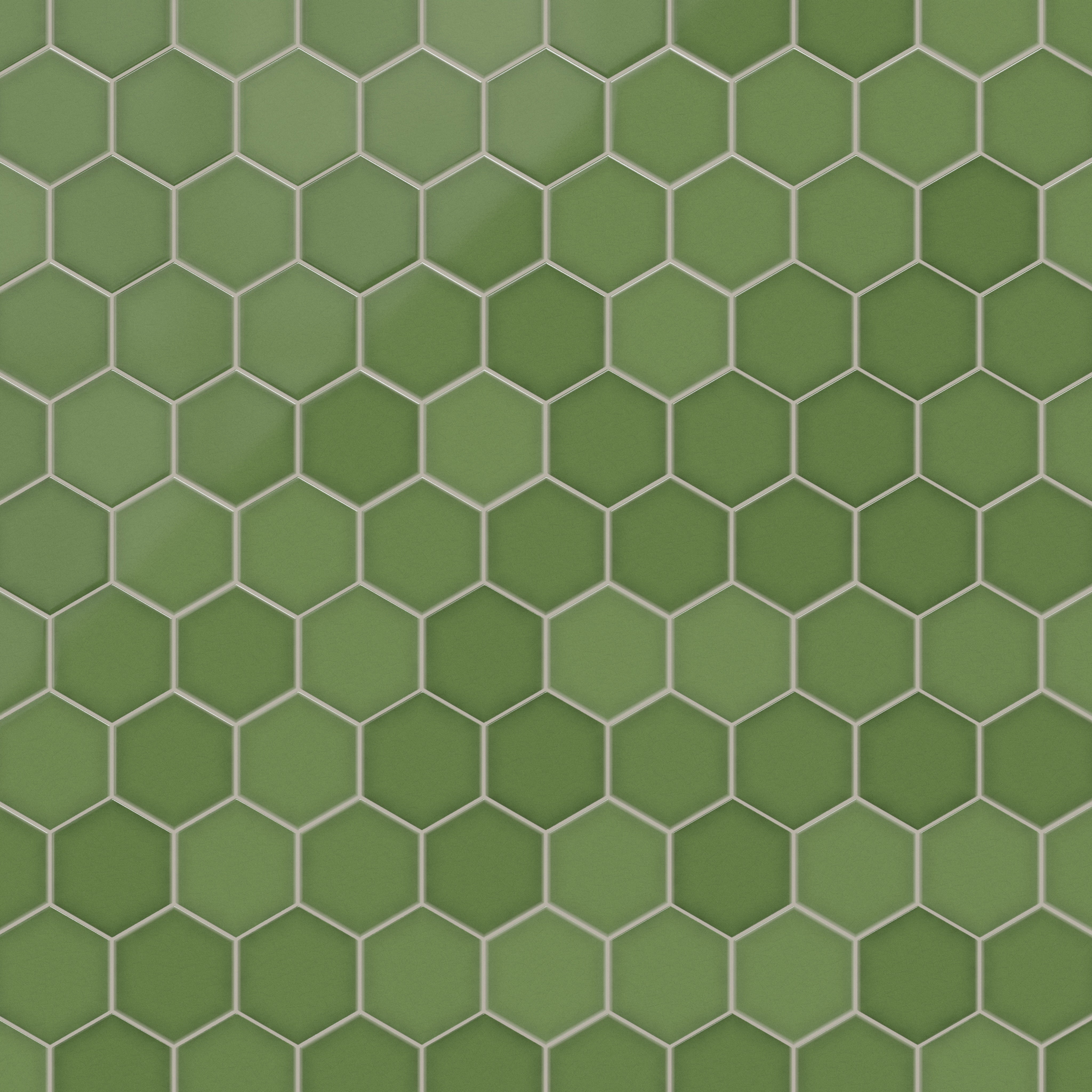 8" Hexagon Original Ceramic Tile in Kelp Gloss