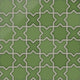 Mini Star & Cross Original Ceramic Tile in Kelp Gloss