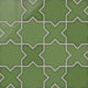 Star & Cross Original Ceramic Tile in Kelp Gloss