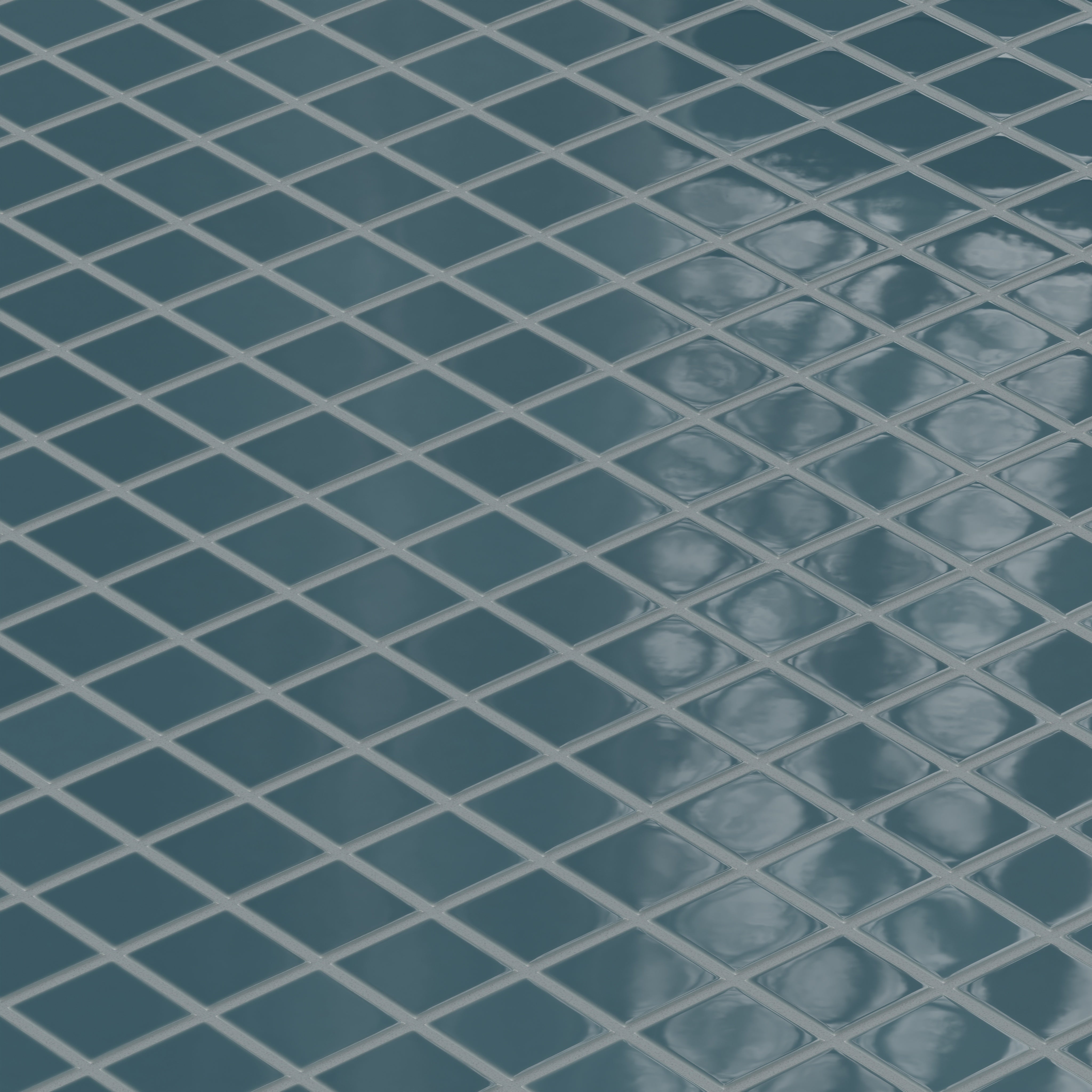 2x2 Straight Set Sheeted Natural Press Ceramic Mosaic Tile in King Tide Gloss