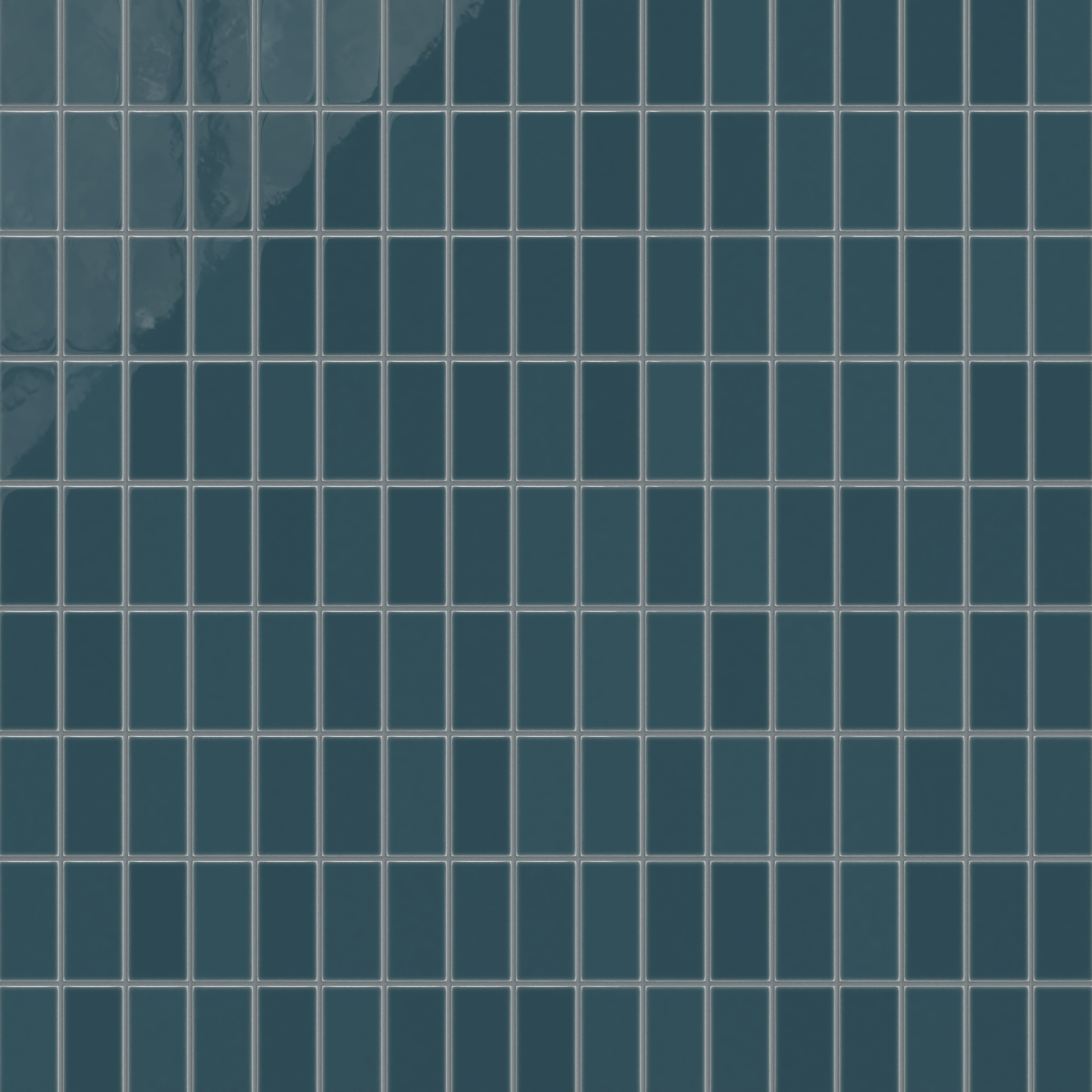 2x4 Straight Set Sheeted Natural Press Ceramic Mosaic Tile in King Tide Gloss