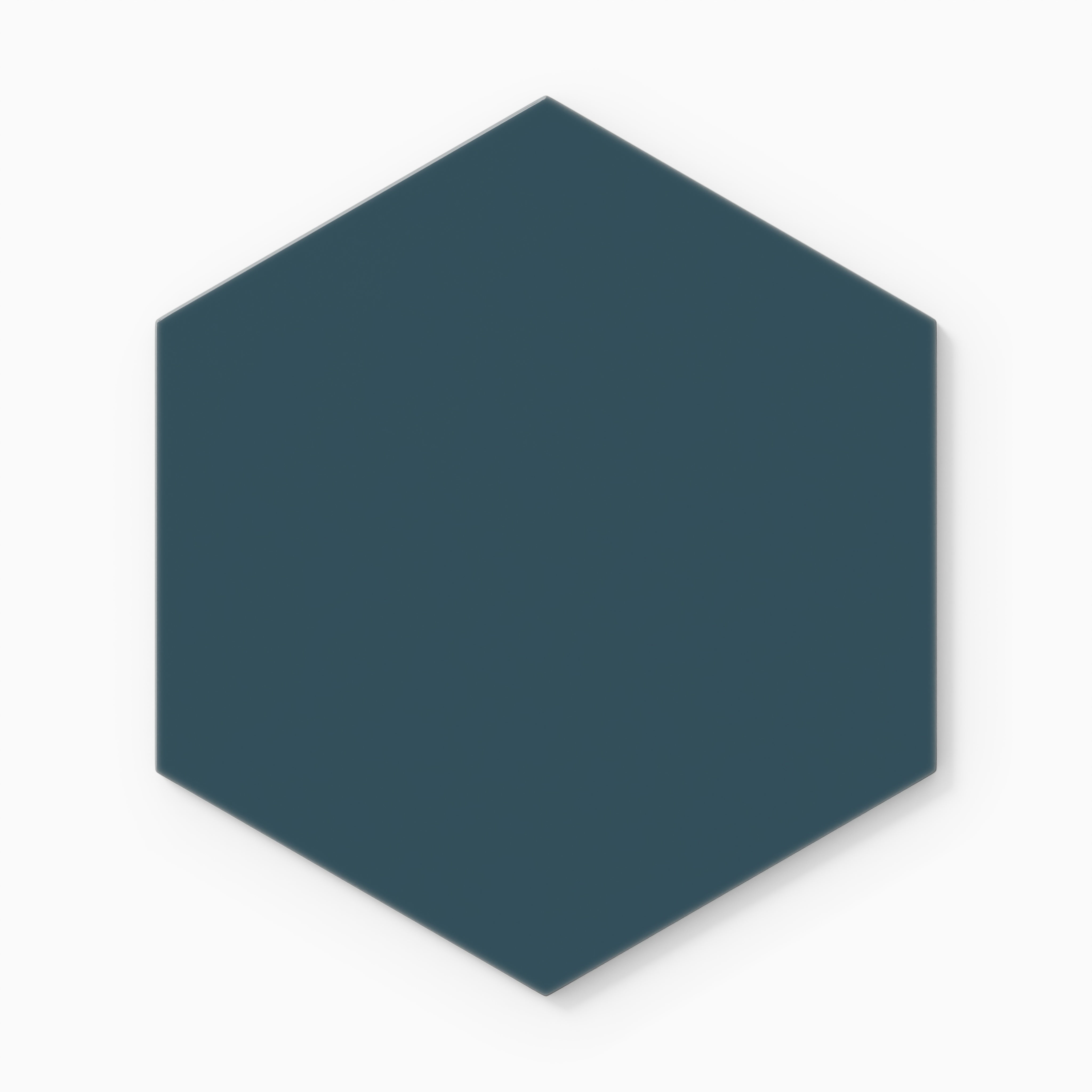 8" Hexagon Natural Press Ceramic Tile in King Tide Gloss