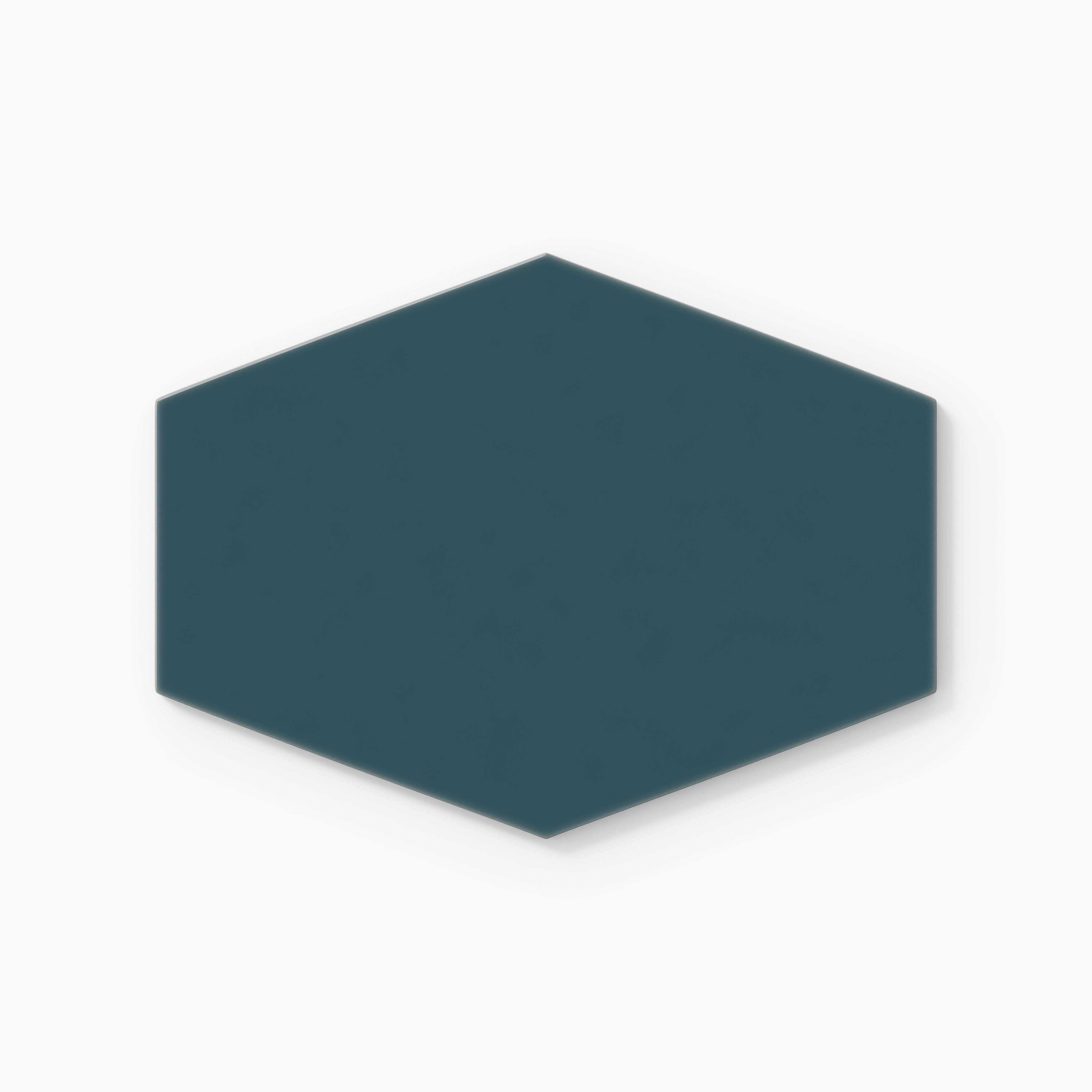 Elongated Hexagon Natural Press Ceramic Tile in King Tide Gloss