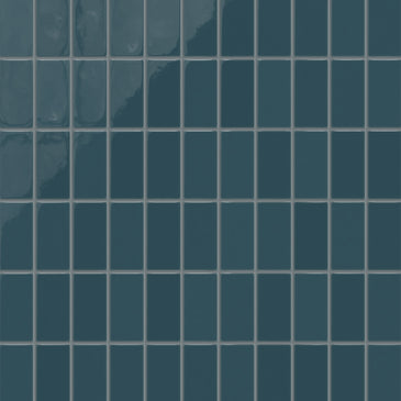 2x4 Straight Set Sheeted Natural Press Ceramic Mosaic Tile in King Tide Matte