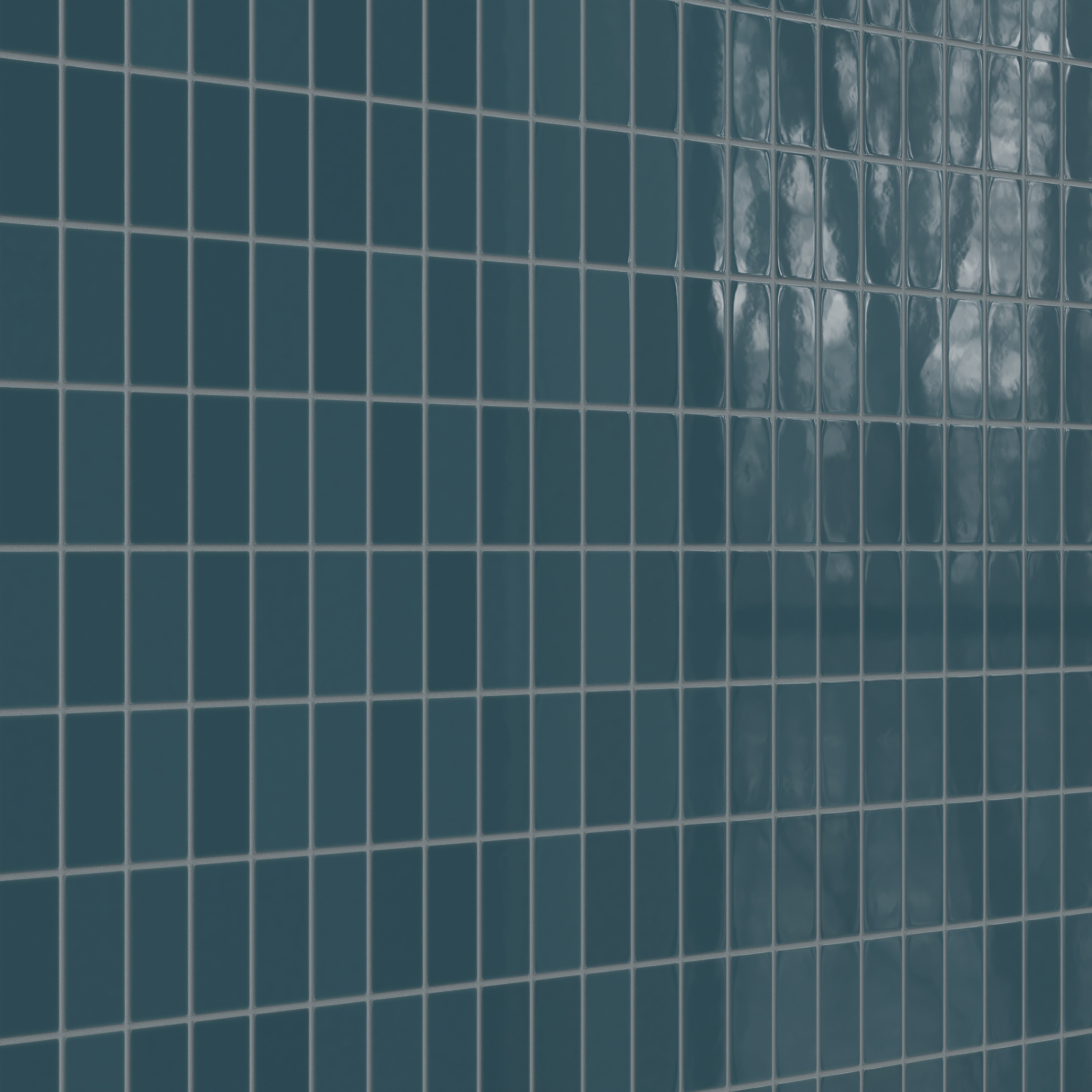 2x4 Straight Set Sheeted Natural Press Ceramic Mosaic Tile in King Tide Matte